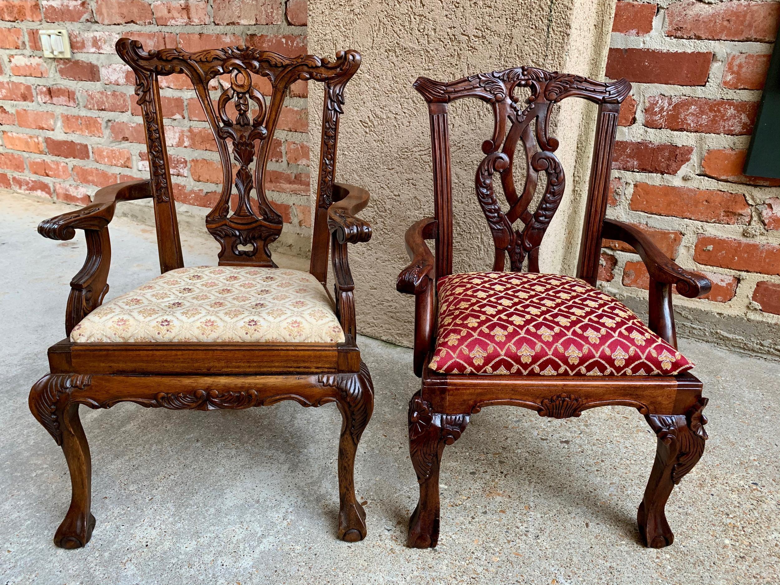 Antique French Carved Mahogany Doll Child’s Chair Louis XV Style, 20th Century 6