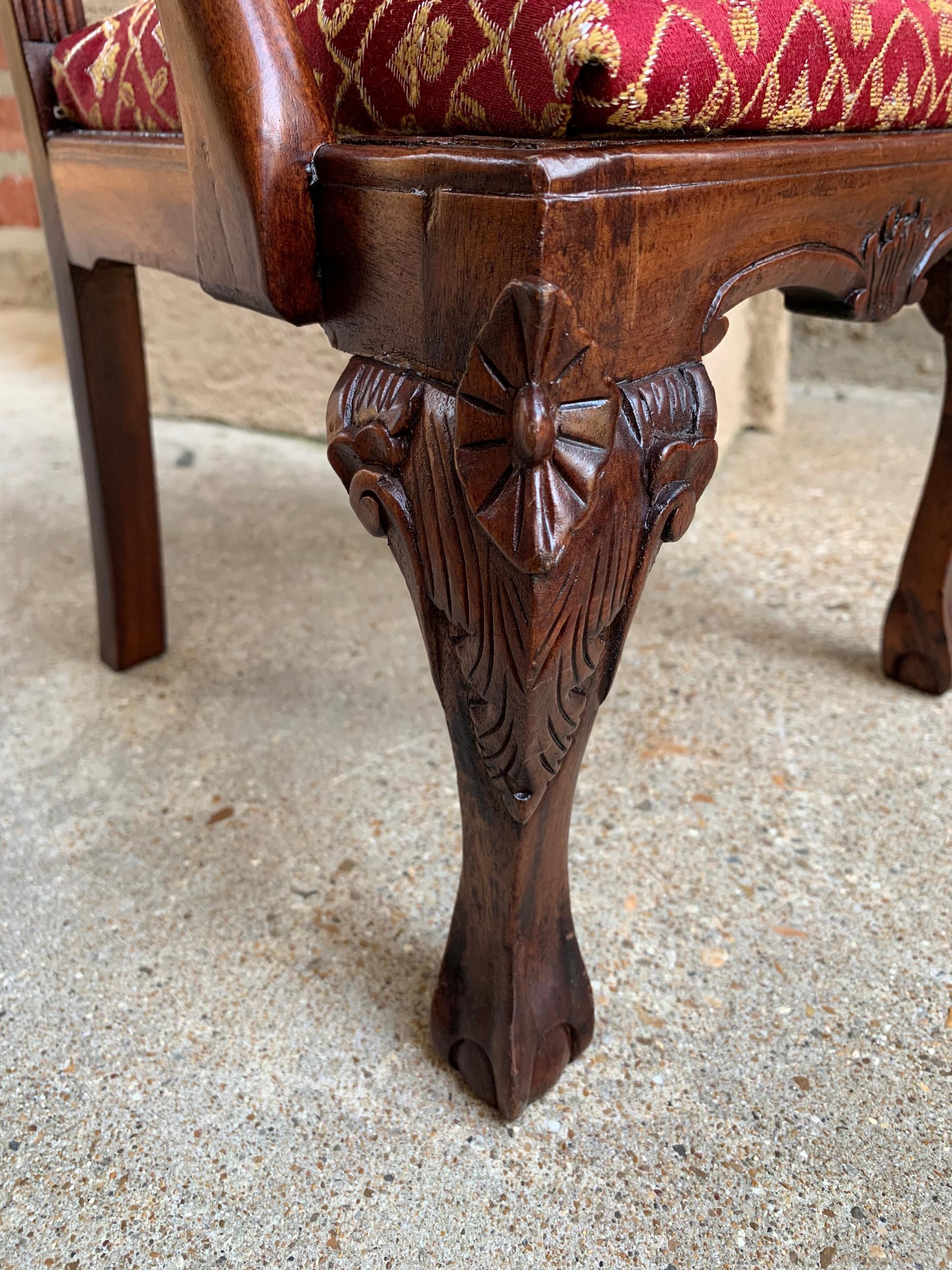Antique French Carved Mahogany Doll Child’s Chair Louis XV Style, 20th Century 9