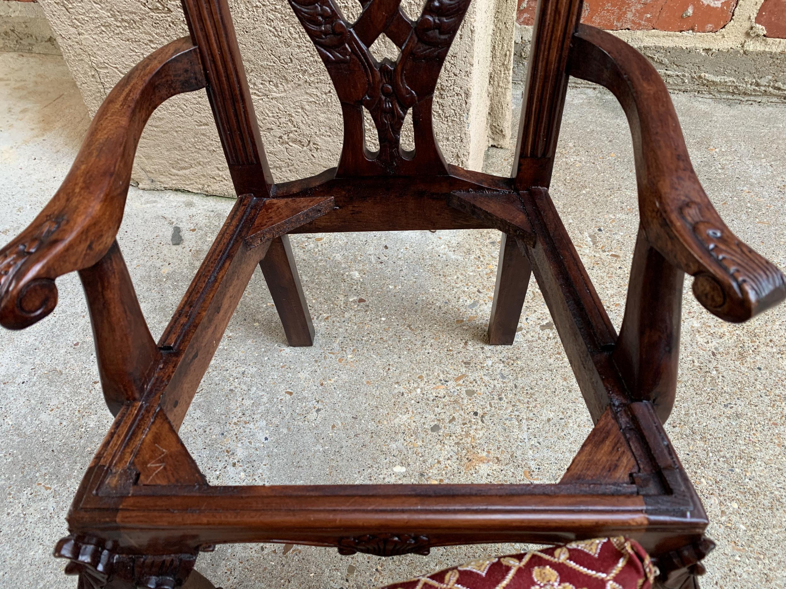 Antique French Carved Mahogany Doll Child’s Chair Louis XV Style, 20th Century 10