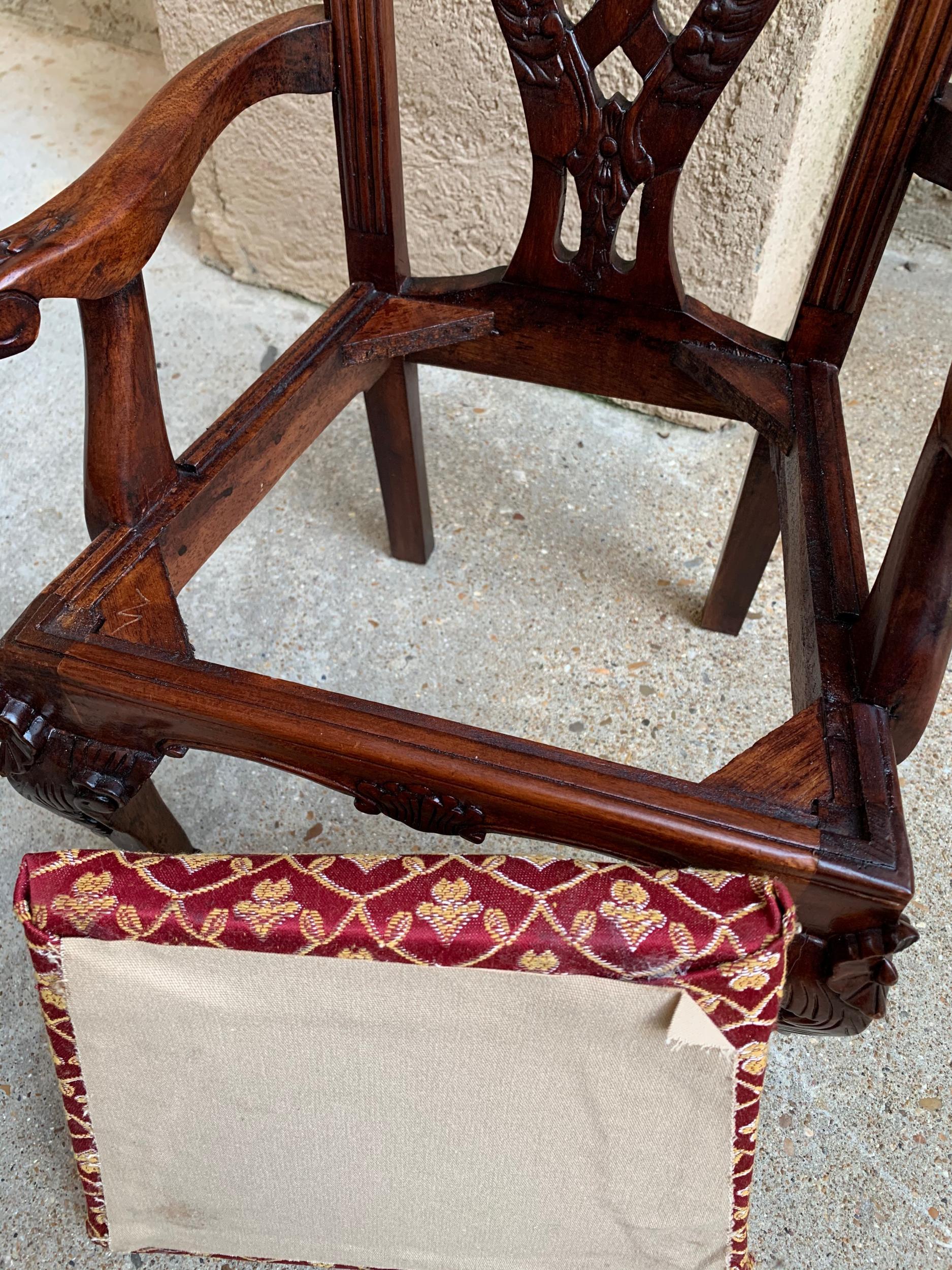 Antique French Carved Mahogany Doll Child’s Chair Louis XV Style, 20th Century 12