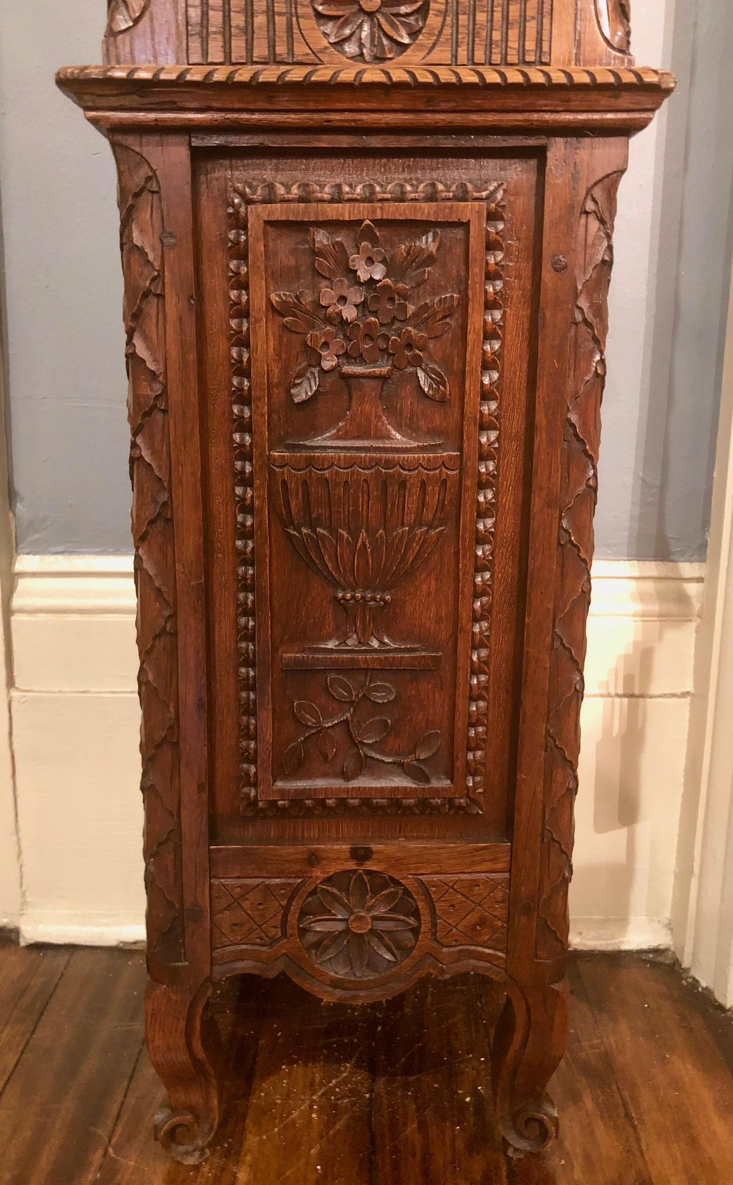 Antique French carved oak 