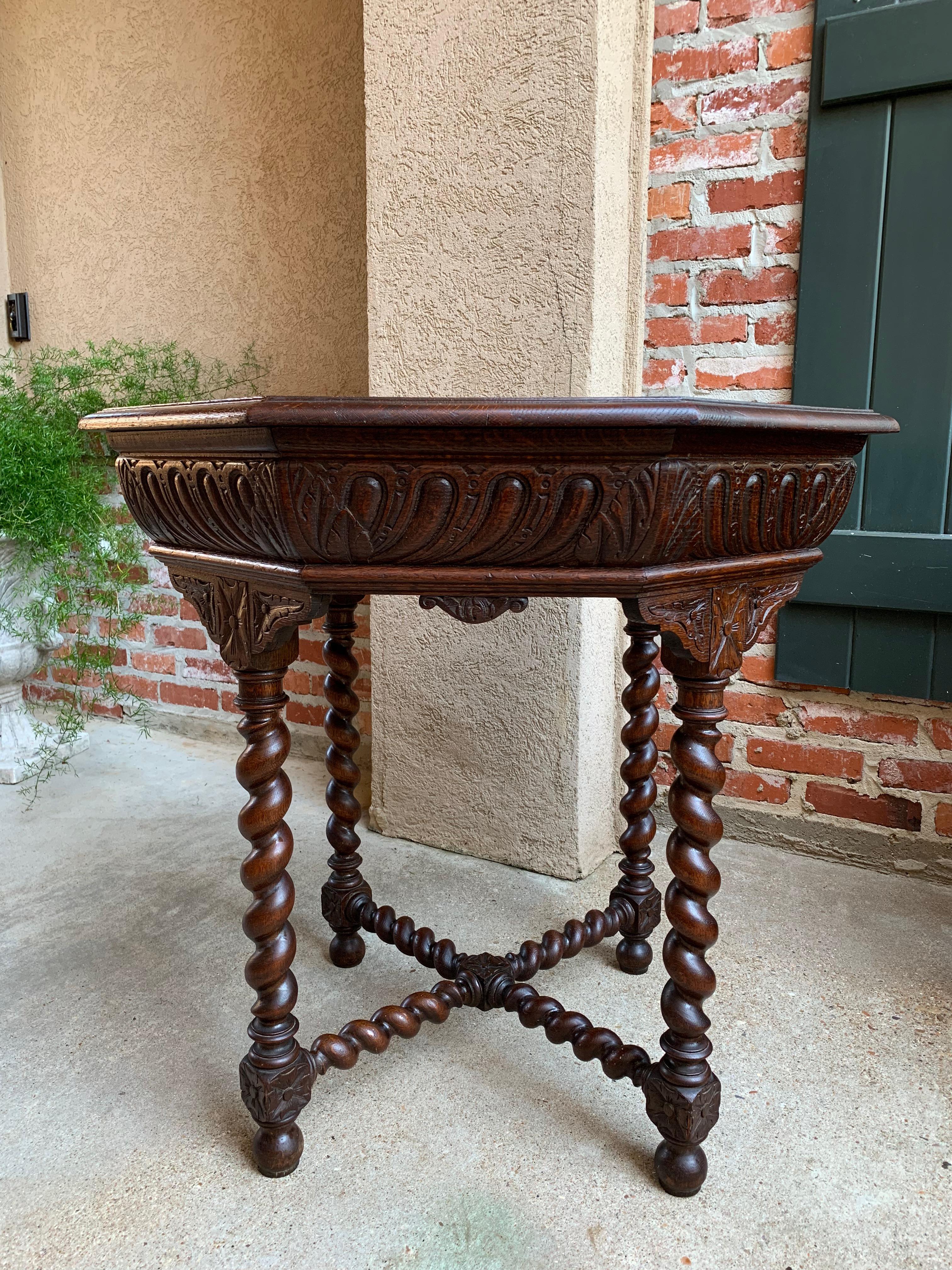 antique barley twist end table