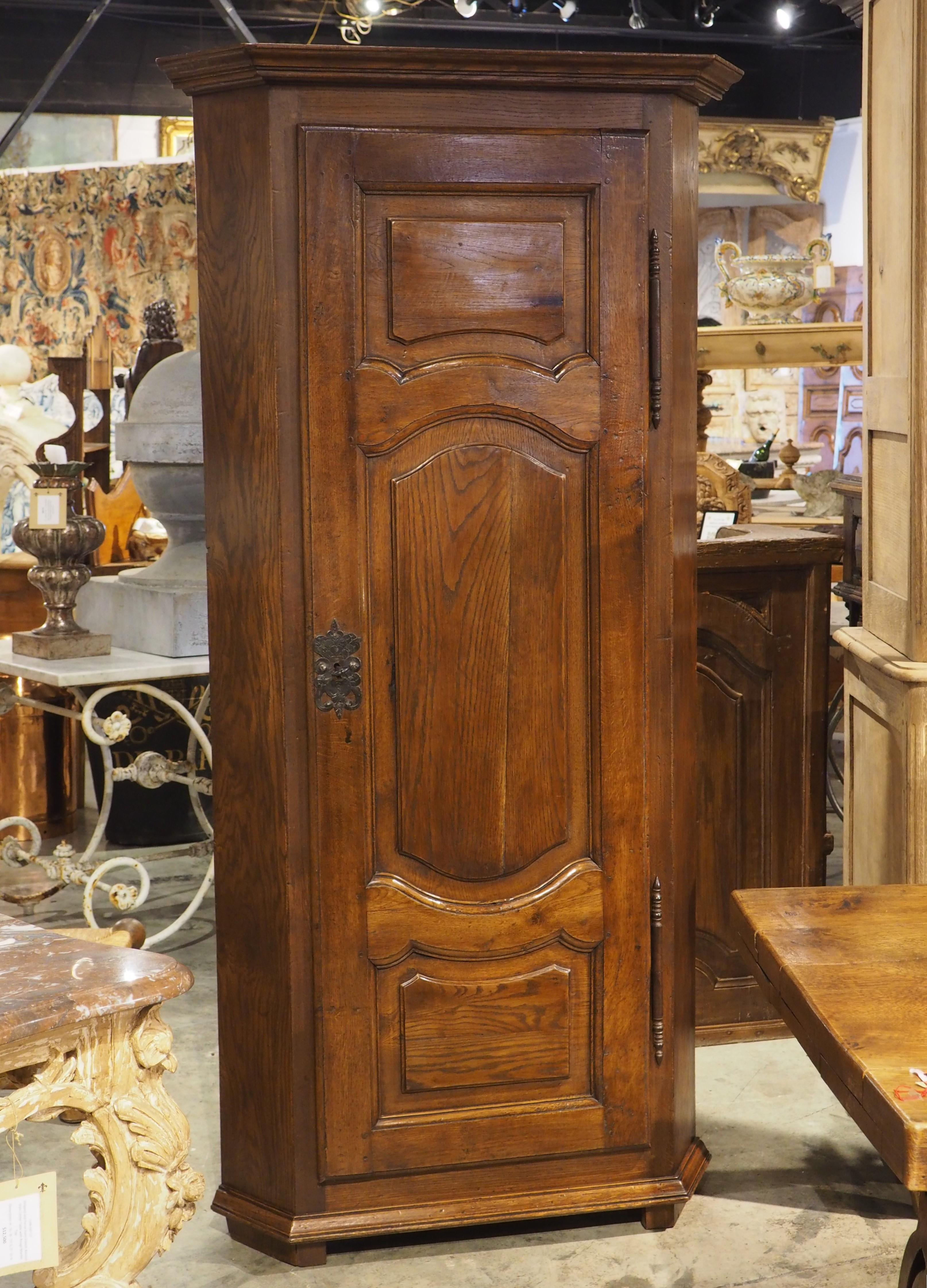 Antique French Carved Oak Corner Cabinet, Circa 1885 For Sale 7