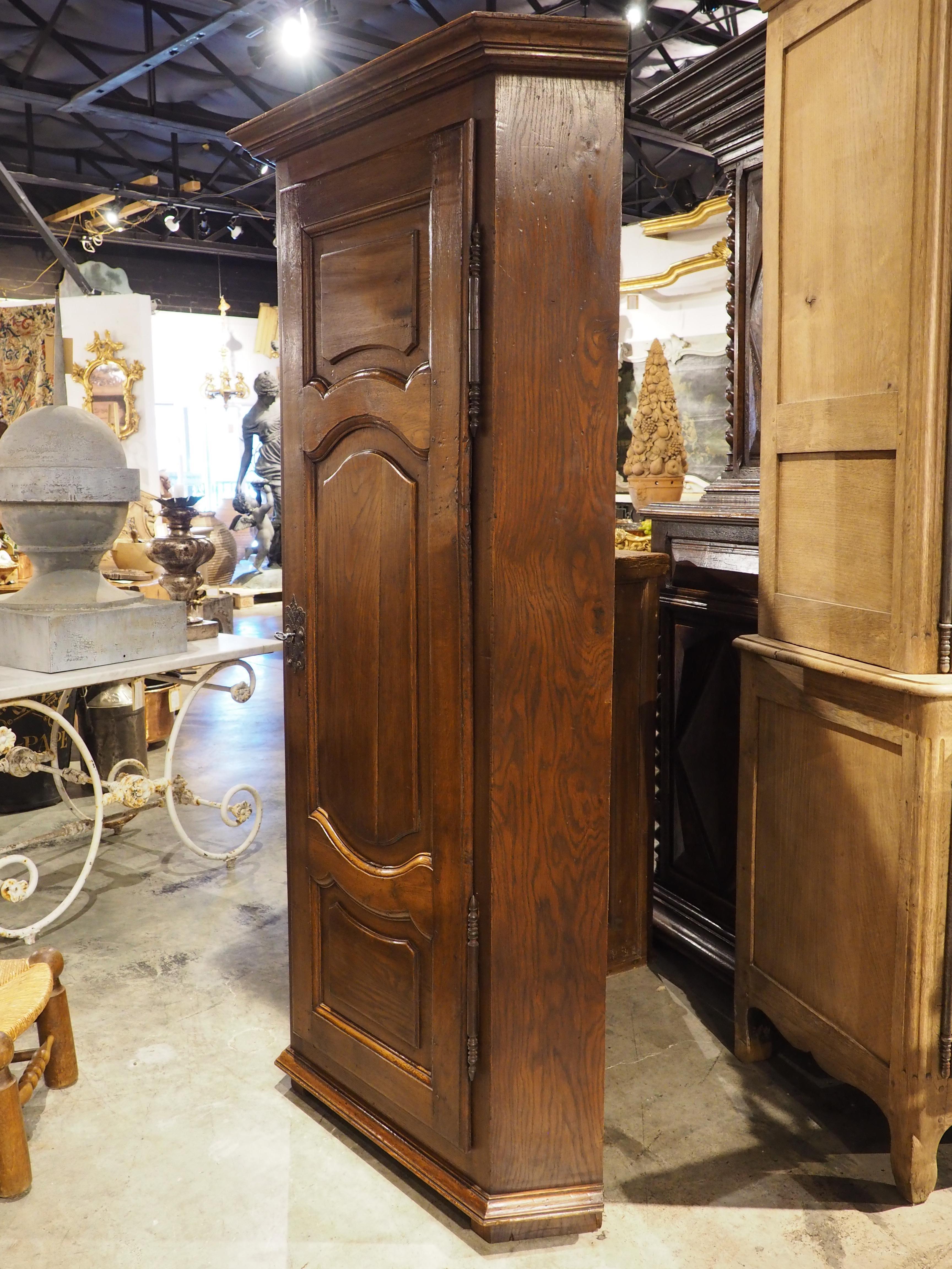 Hand-Carved Antique French Carved Oak Corner Cabinet, Circa 1885 For Sale