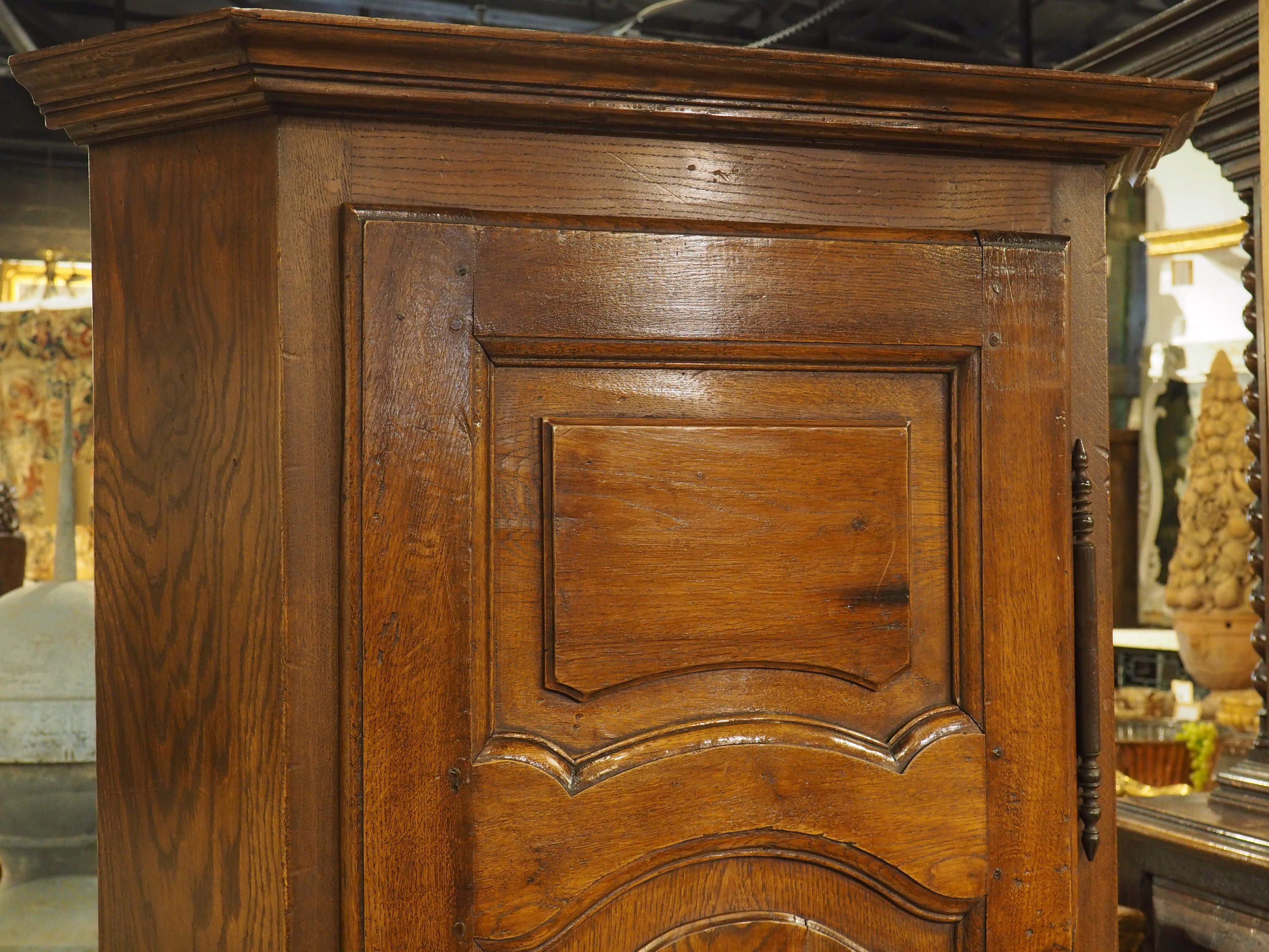19th Century Antique French Carved Oak Corner Cabinet, Circa 1885 For Sale
