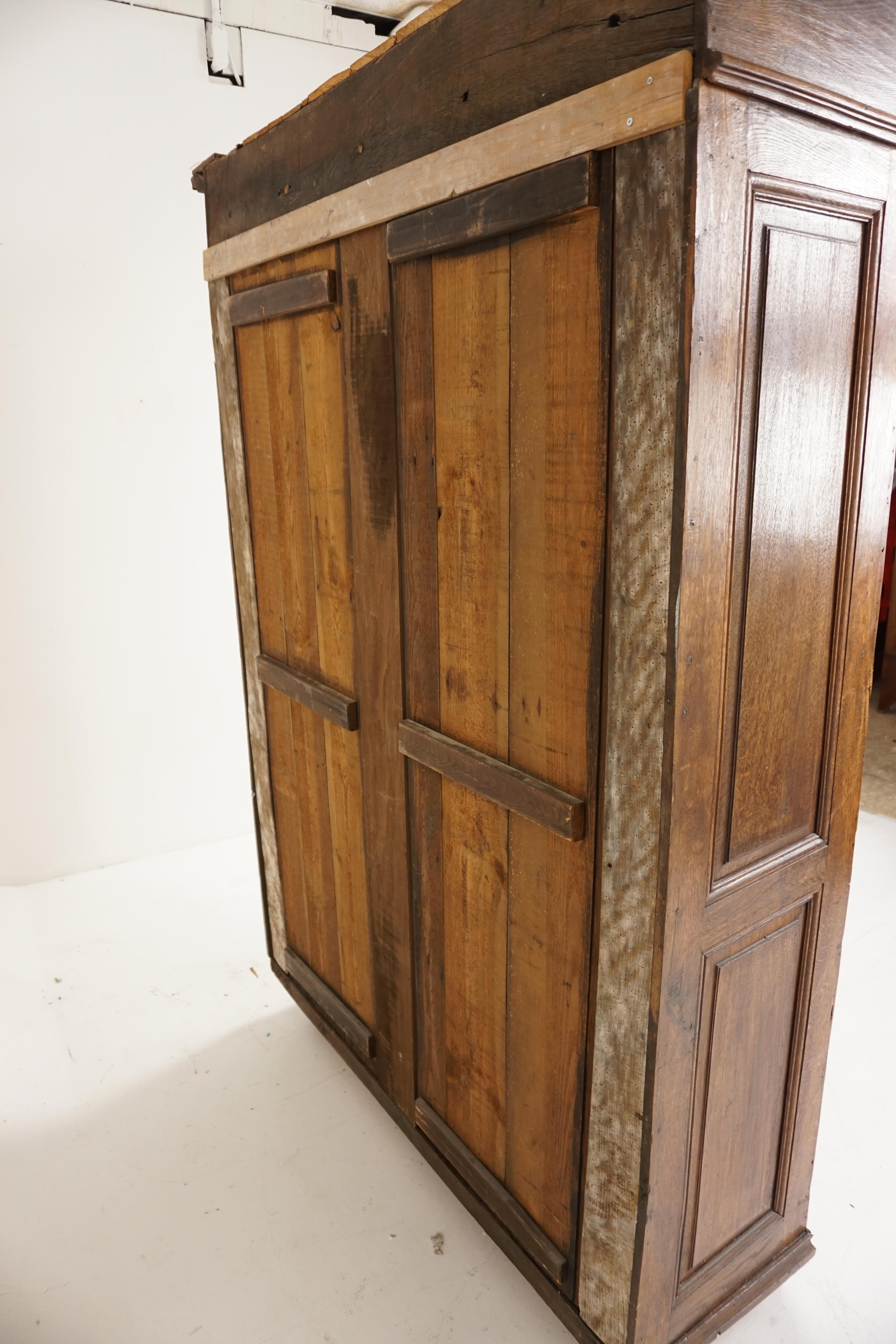 Antique French Carved Oak Display Cabinet, Bookcase France 1890, B2037 6