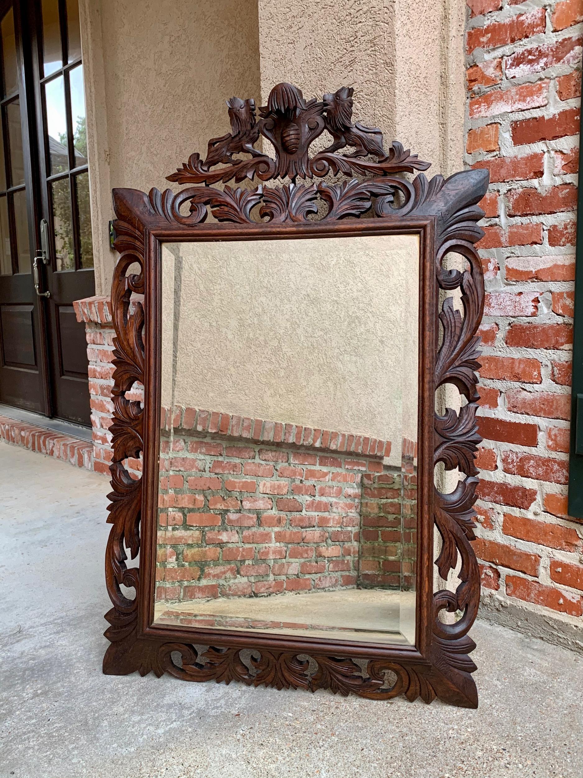 antique oak mirror