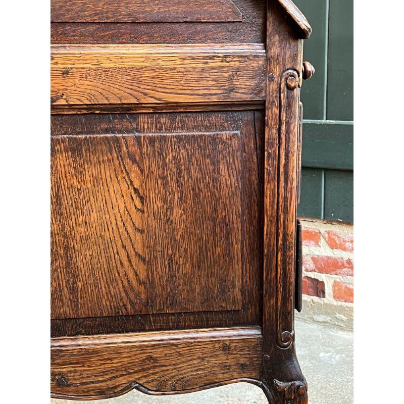Antique French Carved Oak Secretary Desk Bureau Drop Front Louis XV Style For Sale 14