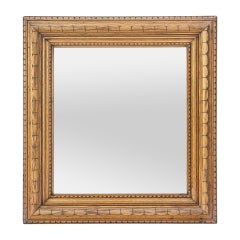 Antique French Carved Oak Wood Mirror, circa 1900