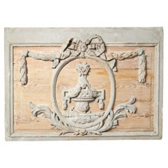 Antique French carved panel, Boiserie