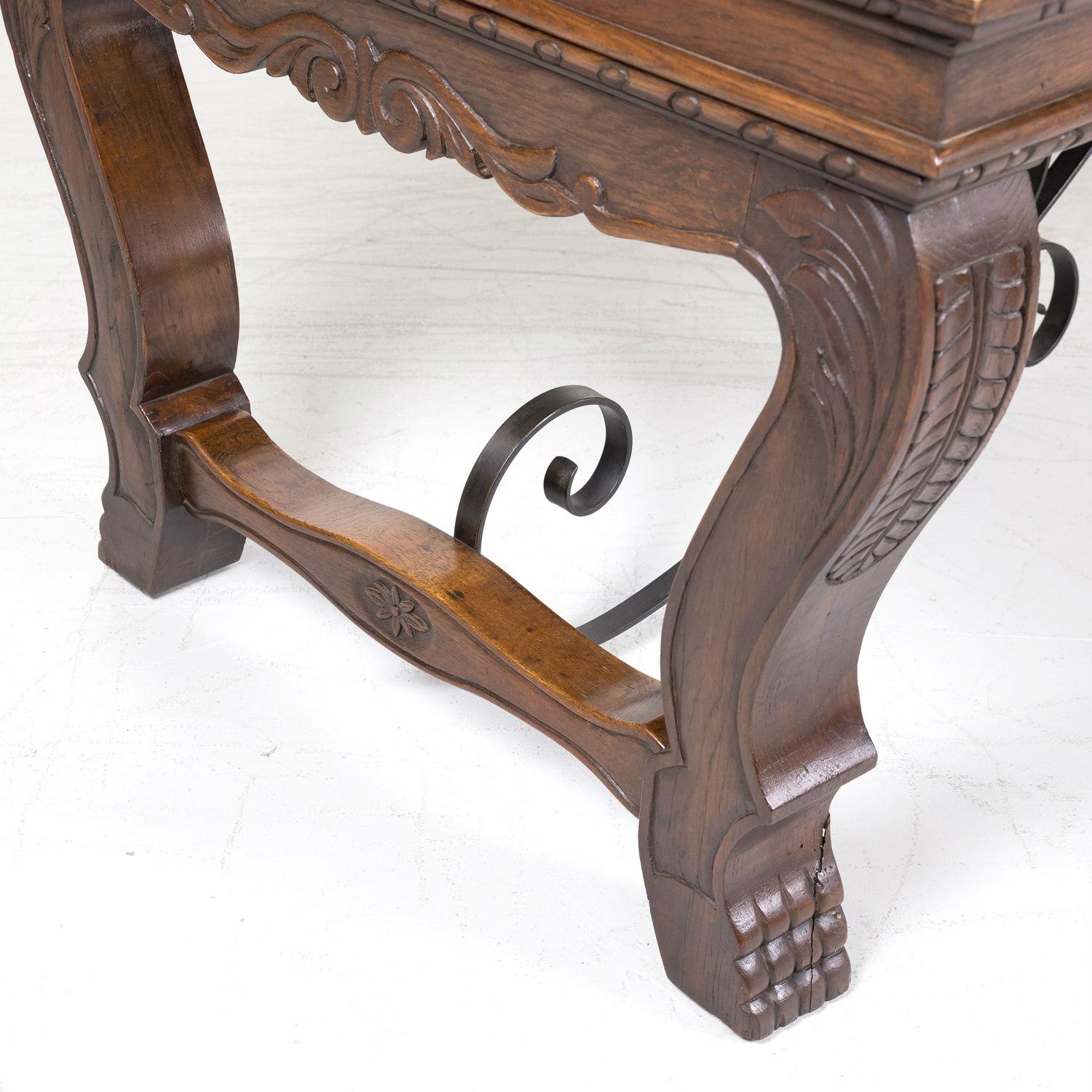 Antique French Carved Renaissance Style Dining Table For Sale 5