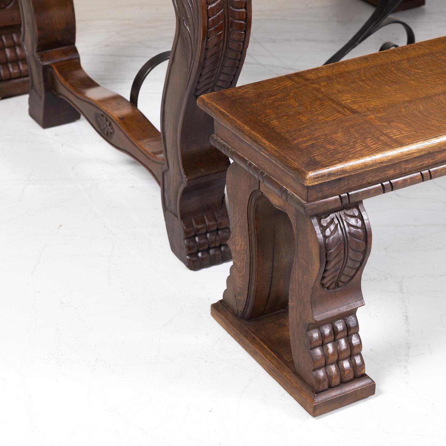 Antique French Carved Renaissance Style Dining Table For Sale 12