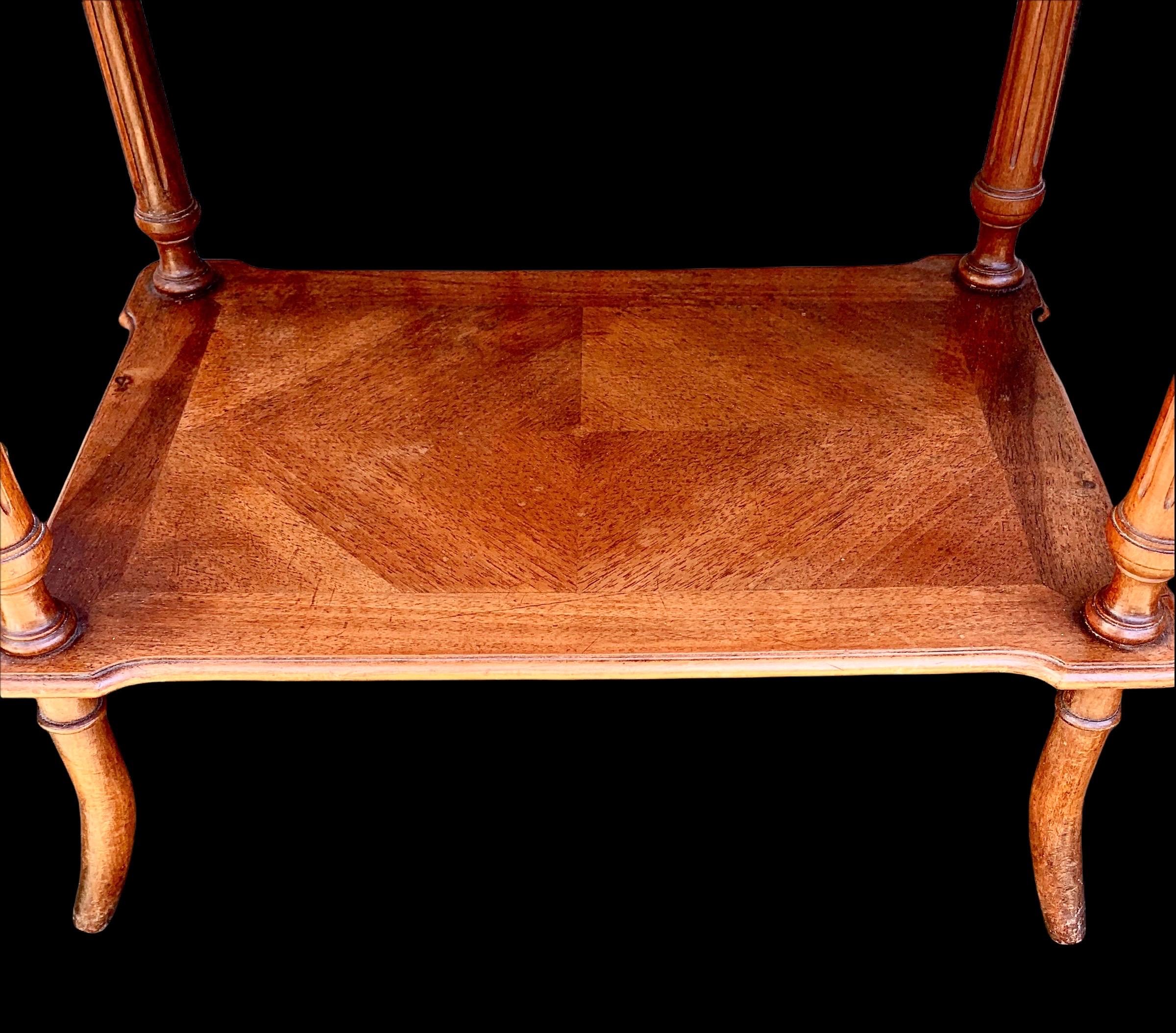 French Provincial Antique French Carved Walnut Dressing/Sewing Table