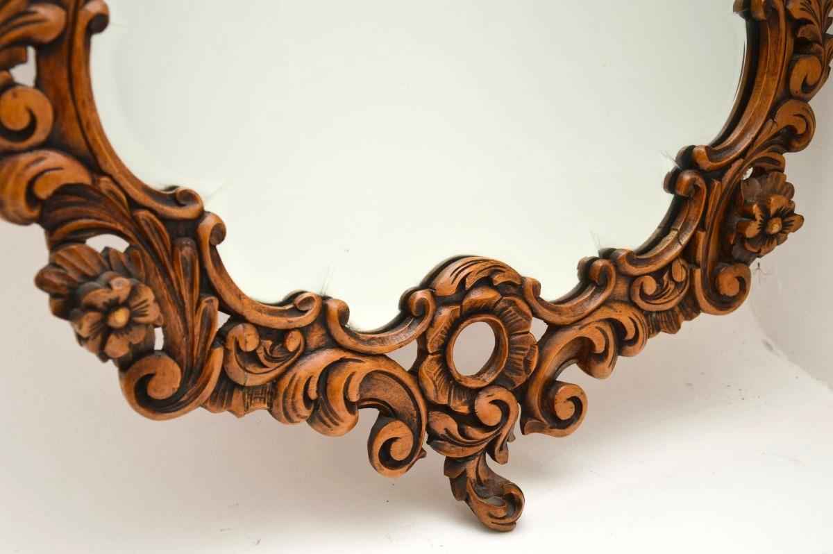 Antique French Specchio in noce intagliato In condizioni buone a London, GB