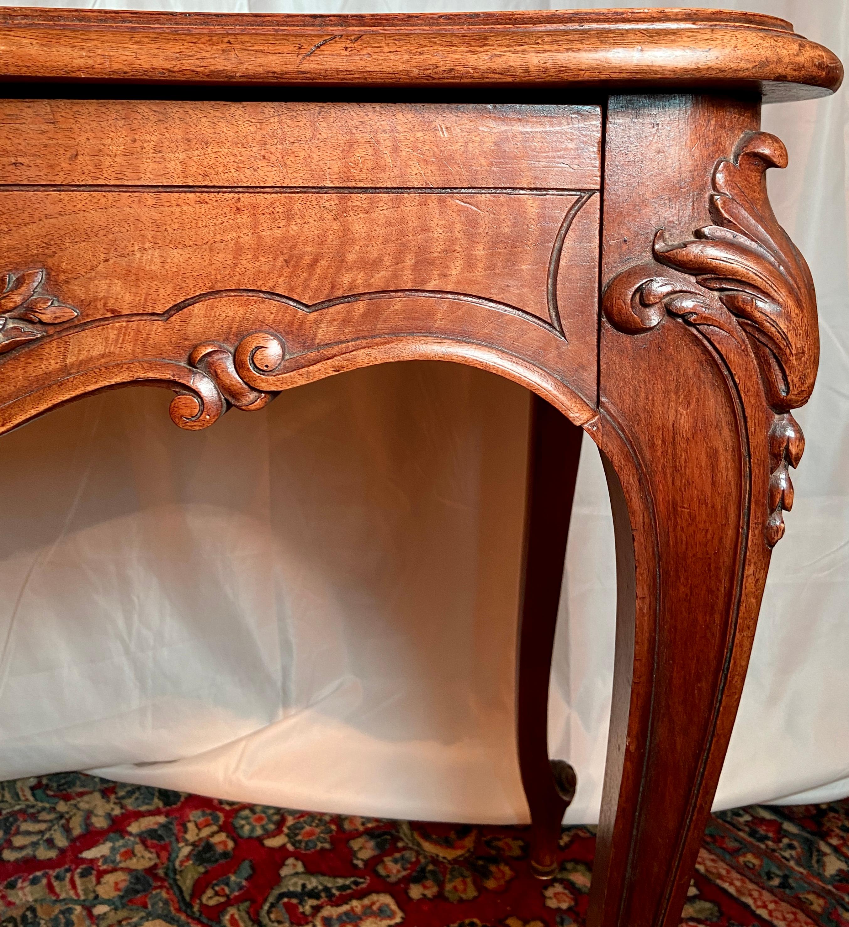 19th Century Antique French Carved Walnut Occasional Table, Circa 1860 For Sale