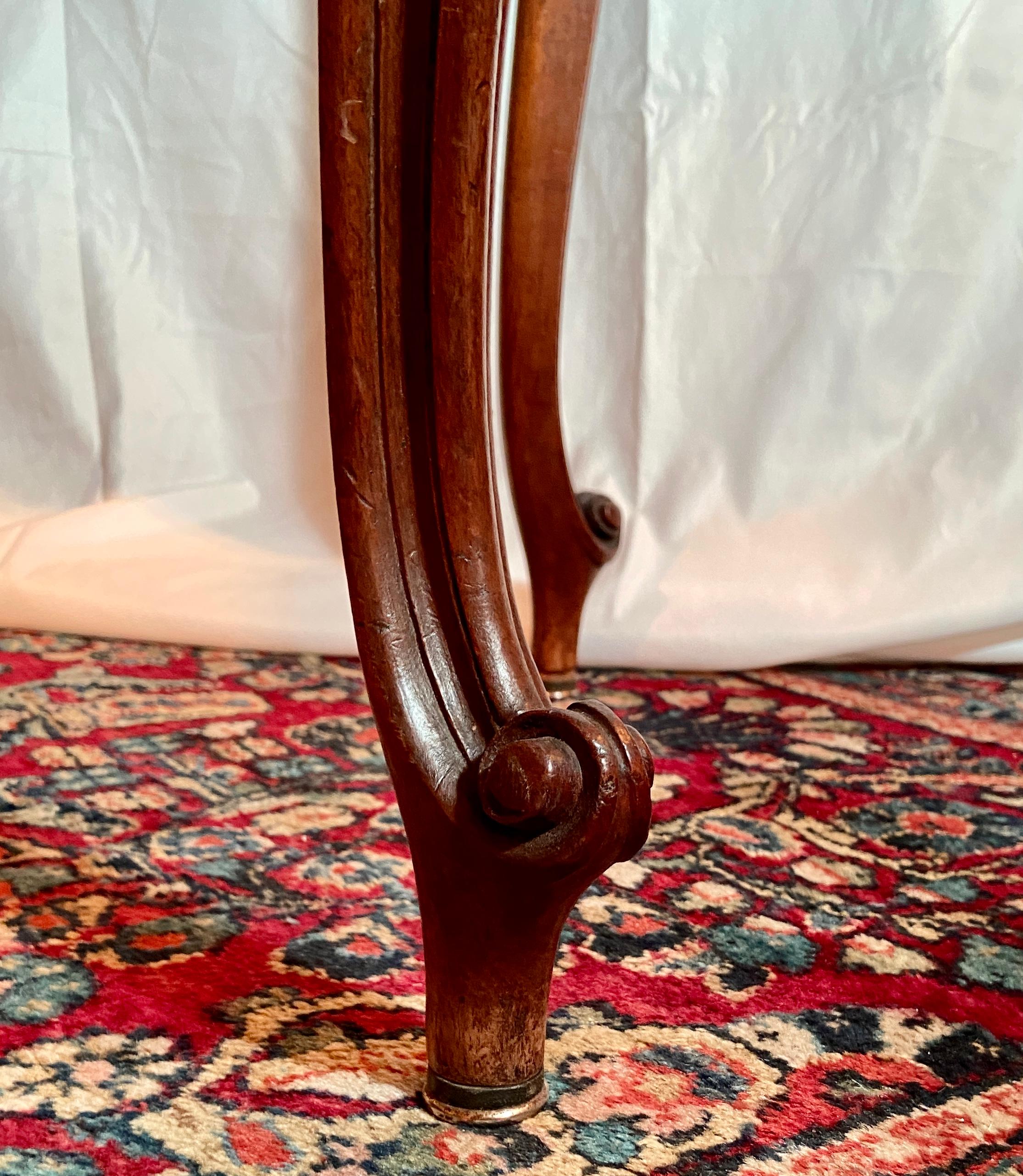 Antique French Carved Walnut Occasional Table, Circa 1860 For Sale 4