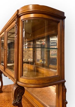 Antique French Carved Walnut Pastry Cabinet