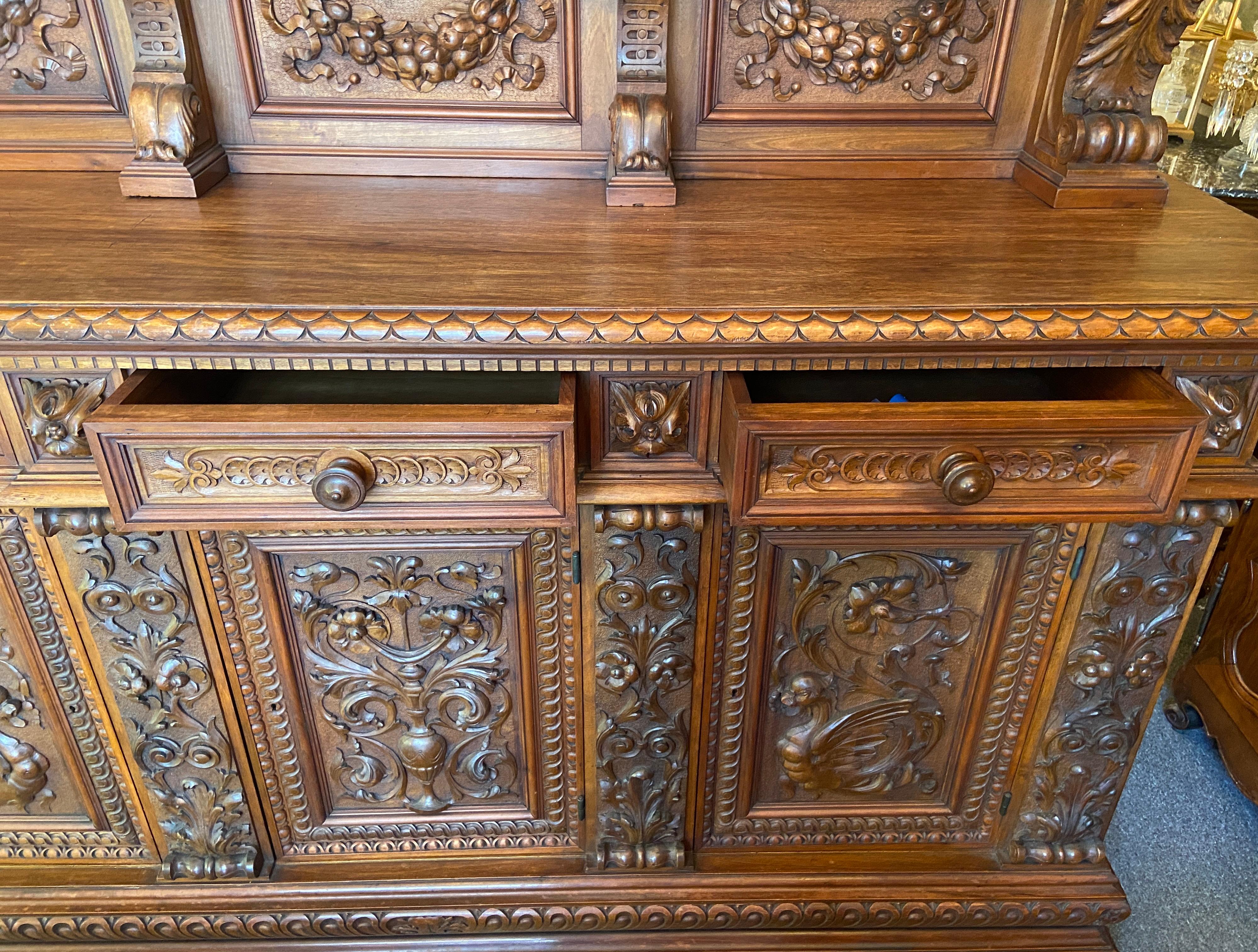 antique walnut sideboard