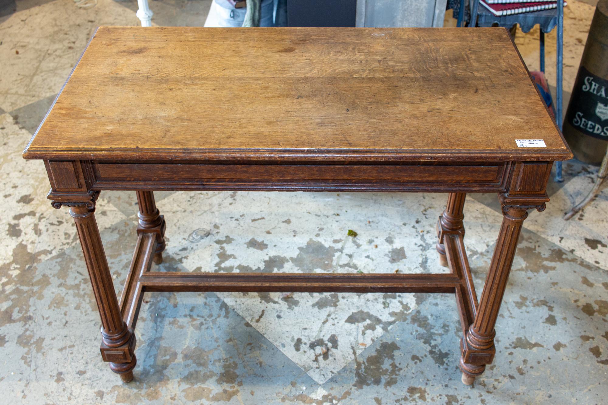 Empire Revival Antique French Carved Wood Empire Style Table, circa 1900