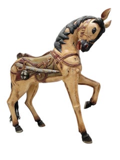 Vintage French Style Painted Carousel Horse