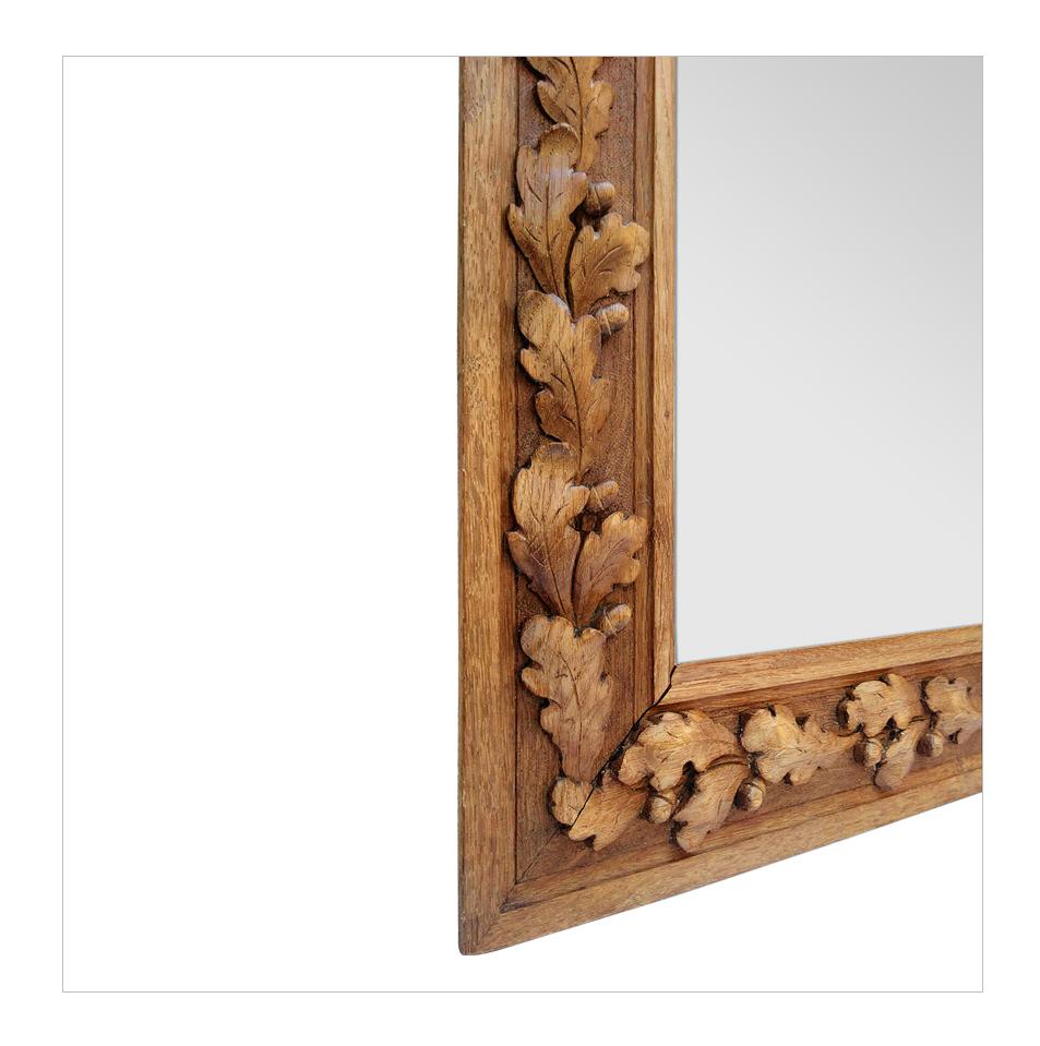 Early 20th Century Antique French Carved Wood Mirror, circa 1930