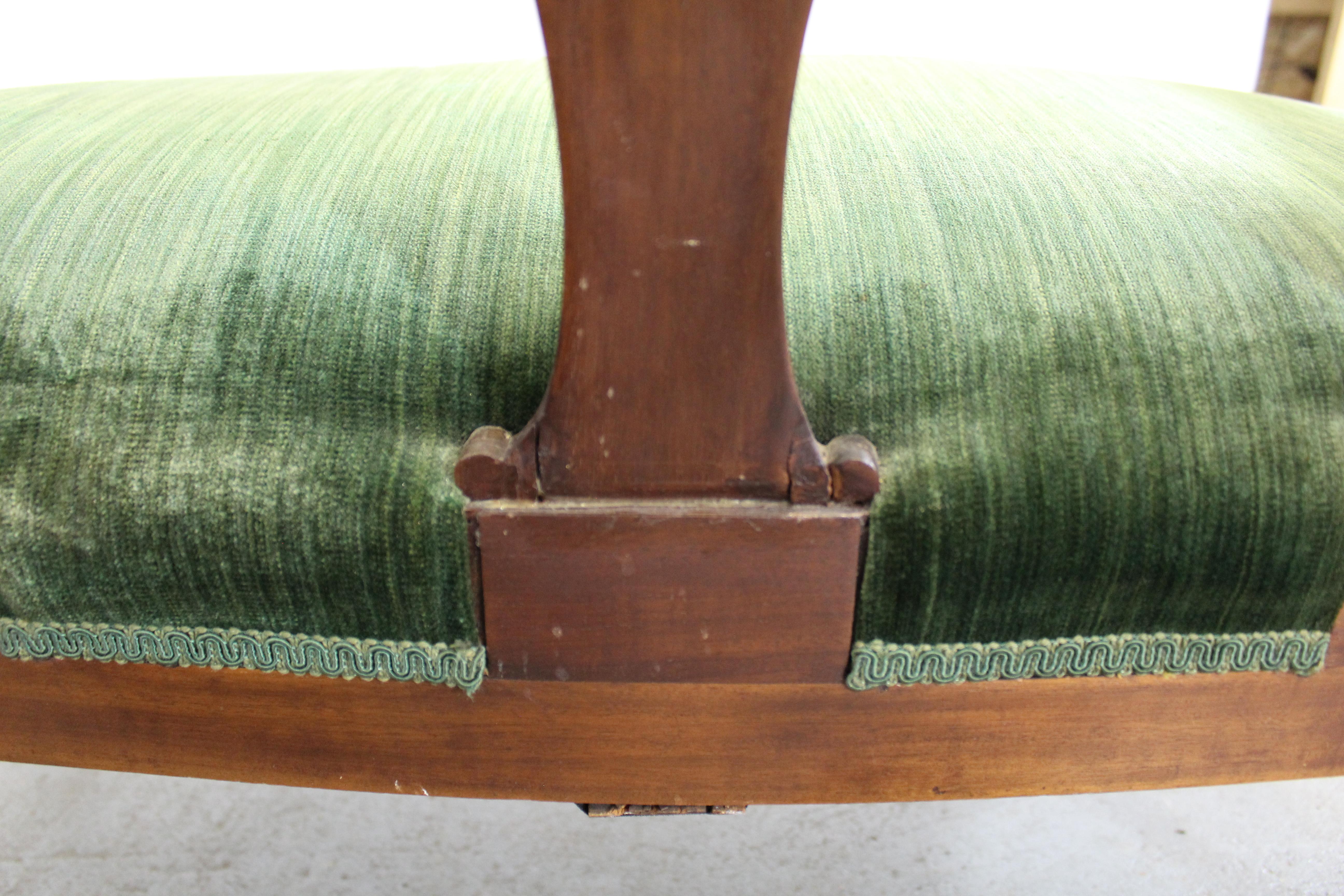 Antique French Carved Wood Settee Bench, circa Late 1800s 3