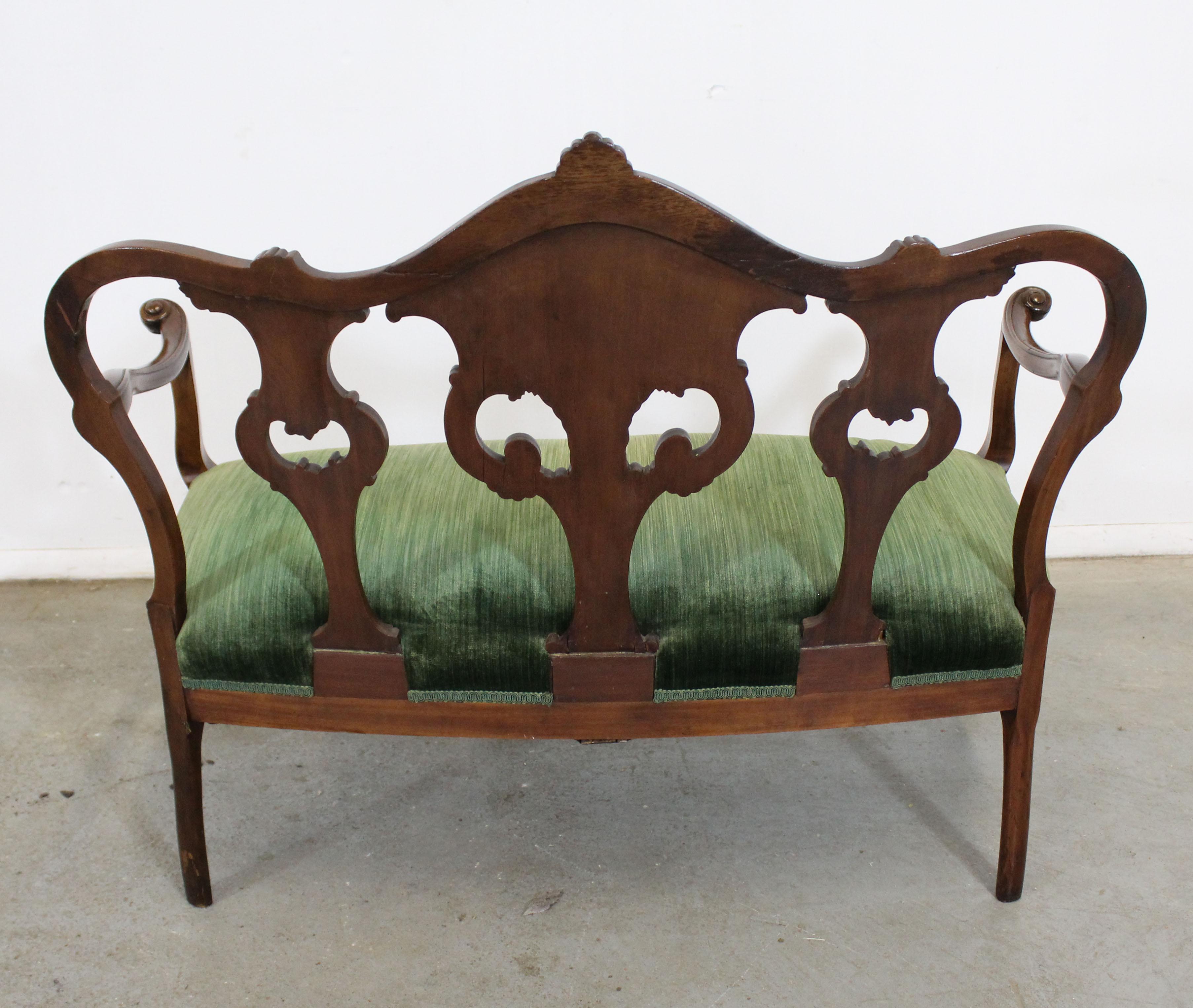 antique wooden settee