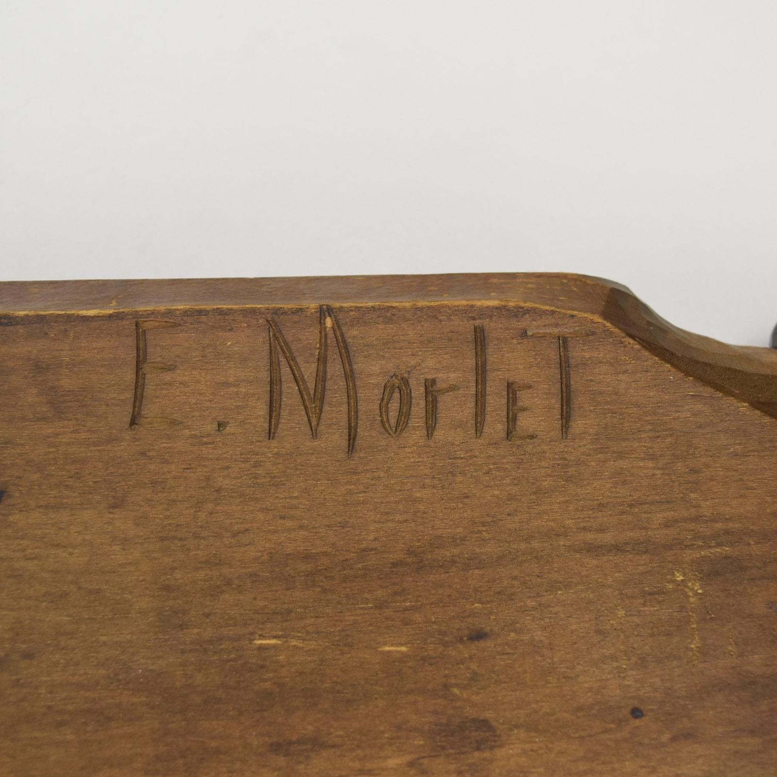 Antique French Carved Wood Tray Dish Etienne Morlet Art Nouveau Ecole de Nancy 5