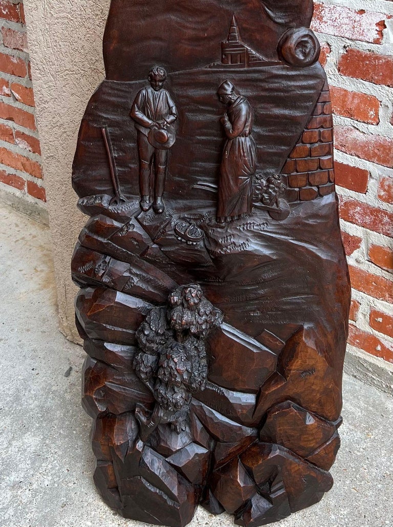 Antique French Carved Wood Wall Sculpture the Angelus by Jean Francois ...