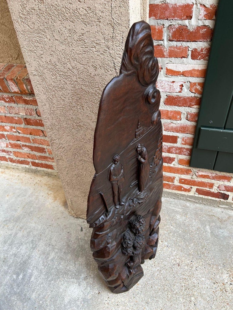 Antique French Carved Wood Wall Sculpture the Angelus by Jean Francois ...