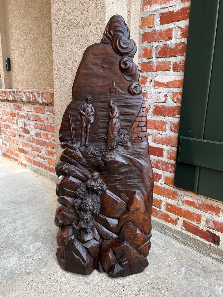 Antique French Carved Wood Wall Sculpture the Angelus by Jean Francois ...