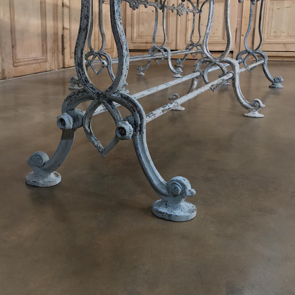 Antique French Cast Iron and Marble Cafe ~ Sofa Table 4