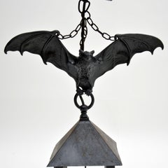 Antique French Cast Iron Bat Lantern