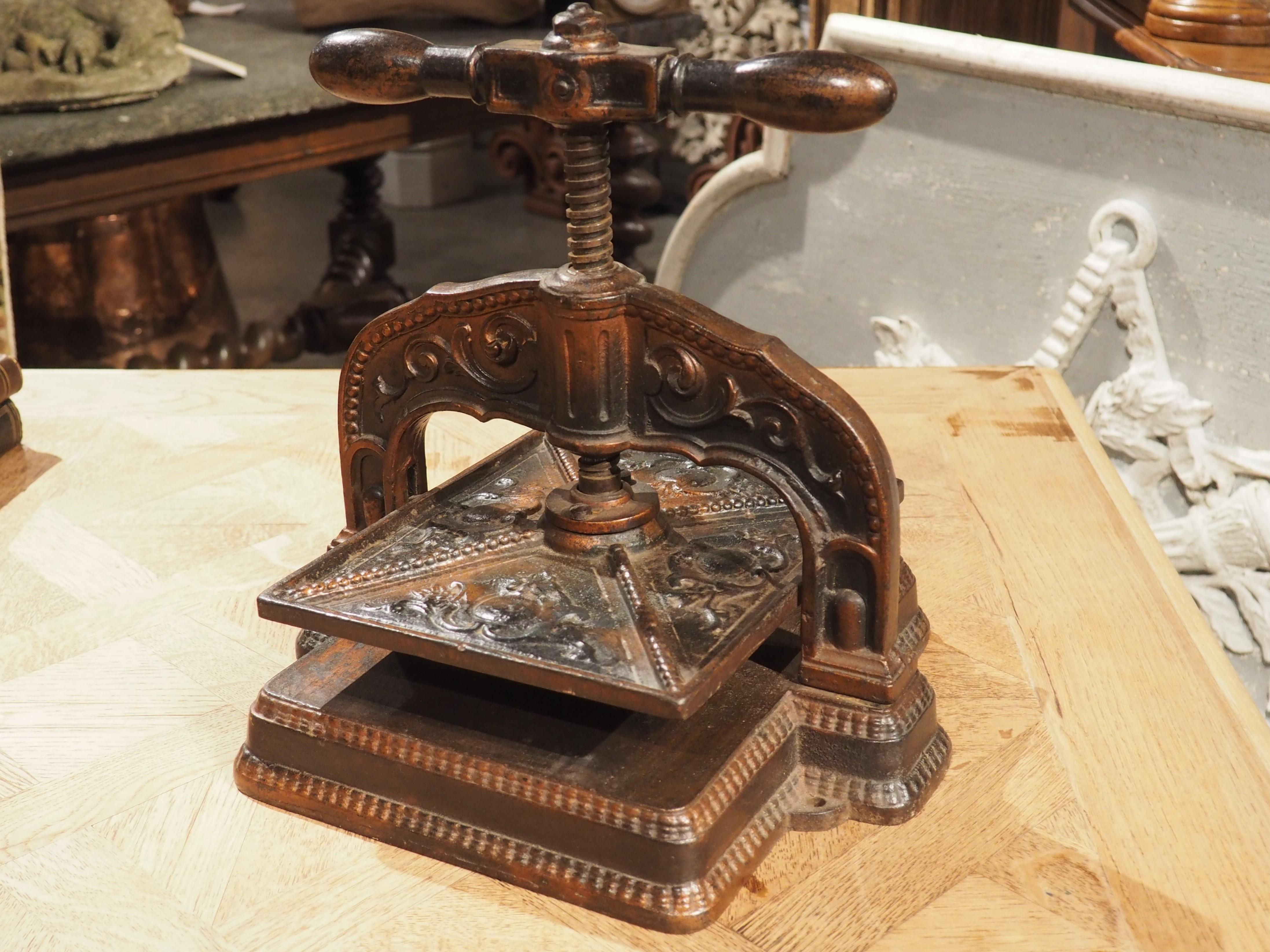 Antique French Cast Iron Book Binding Press, Circa 1900 11