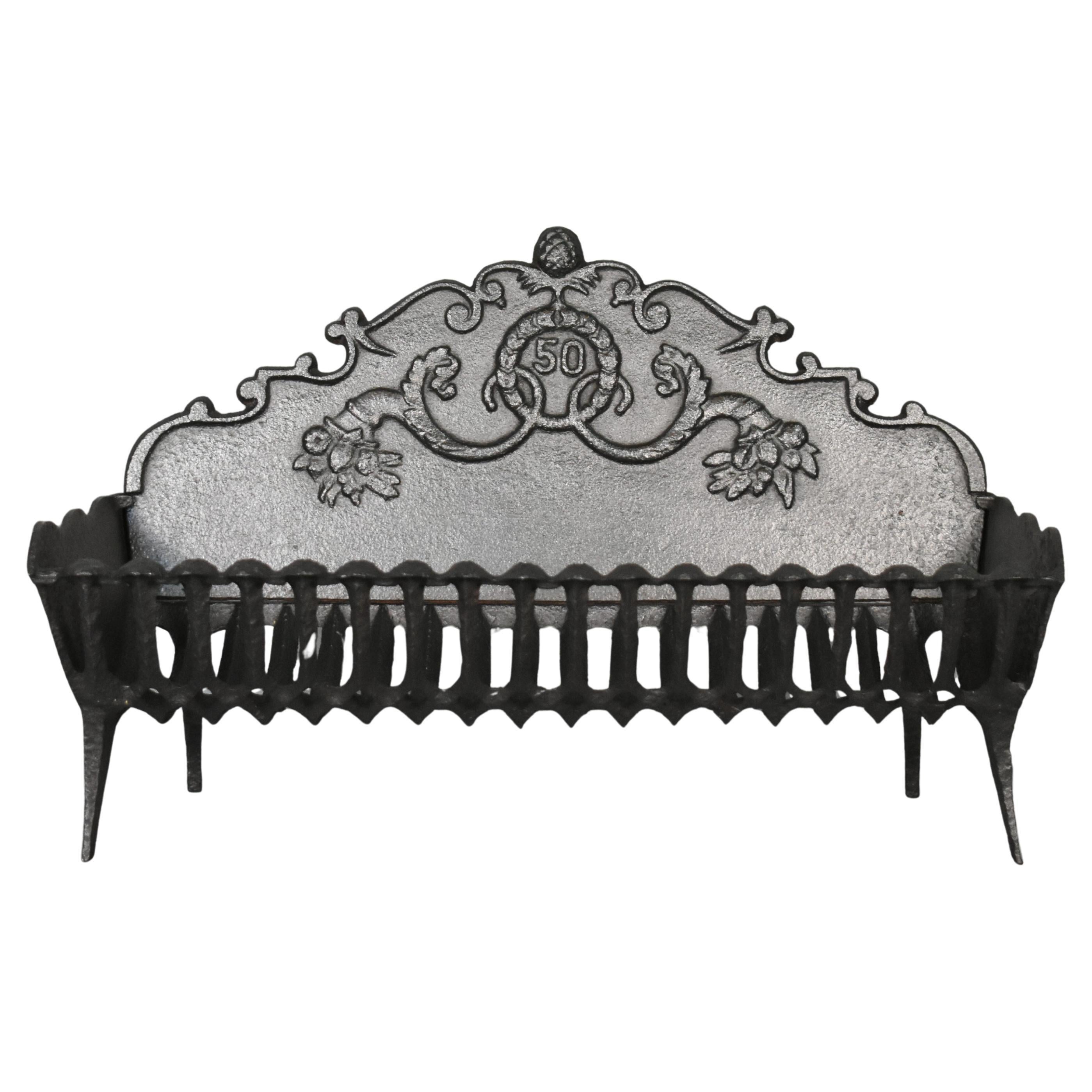 Antique French Parrilla de Hierro Fundido Estilo Napoleón III