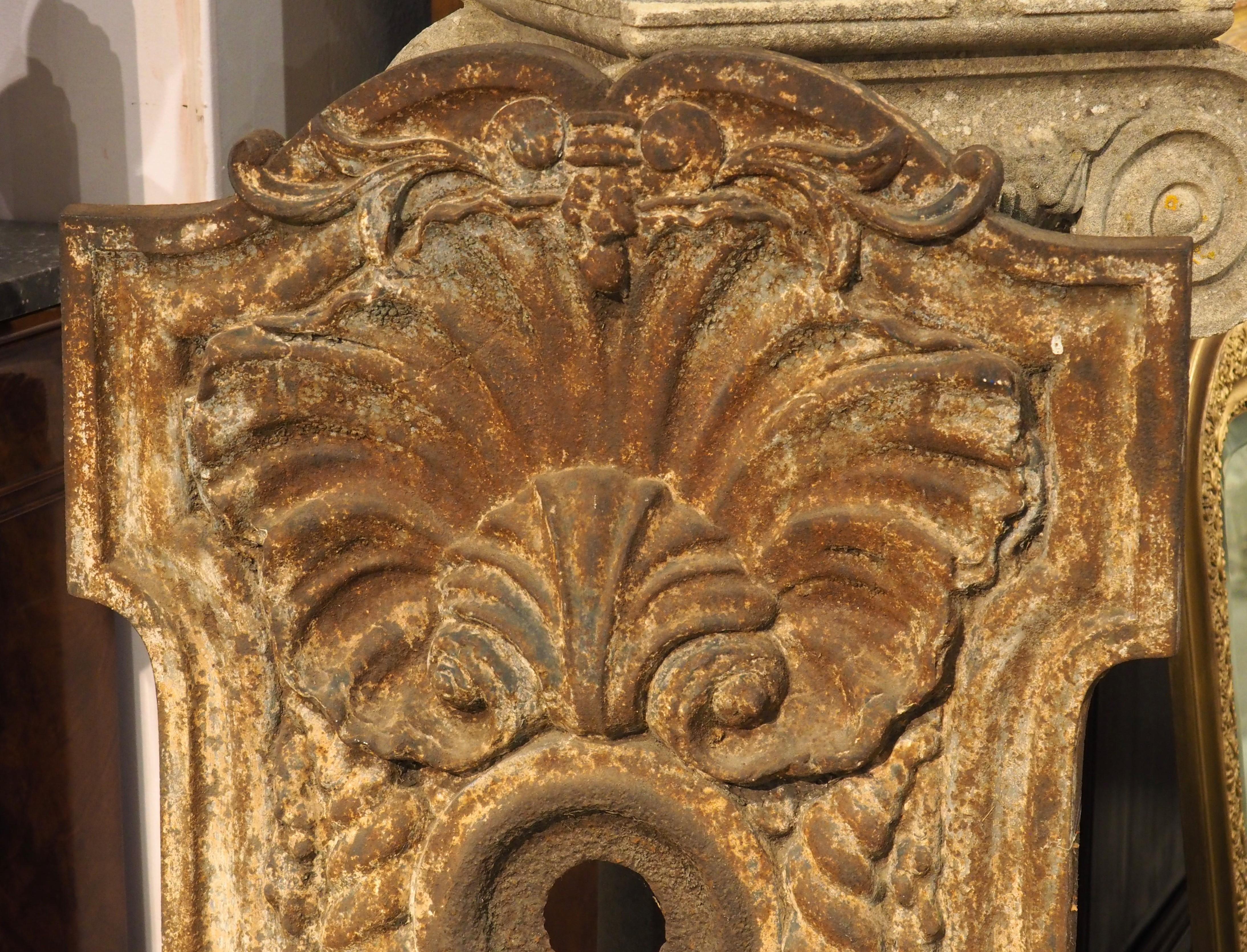 Antique French Cast Iron Fountain Facade, Circa 1890 For Sale 1