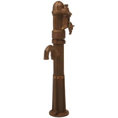 Antique French Cast Iron Garden Fountain Pump