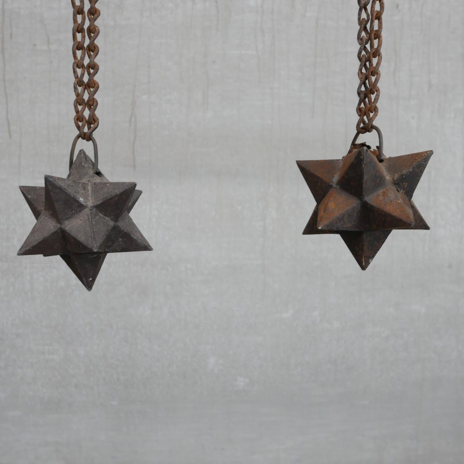 19th Century Antique French Cast Iron Geometric 'Etoile' Star Curios For Sale