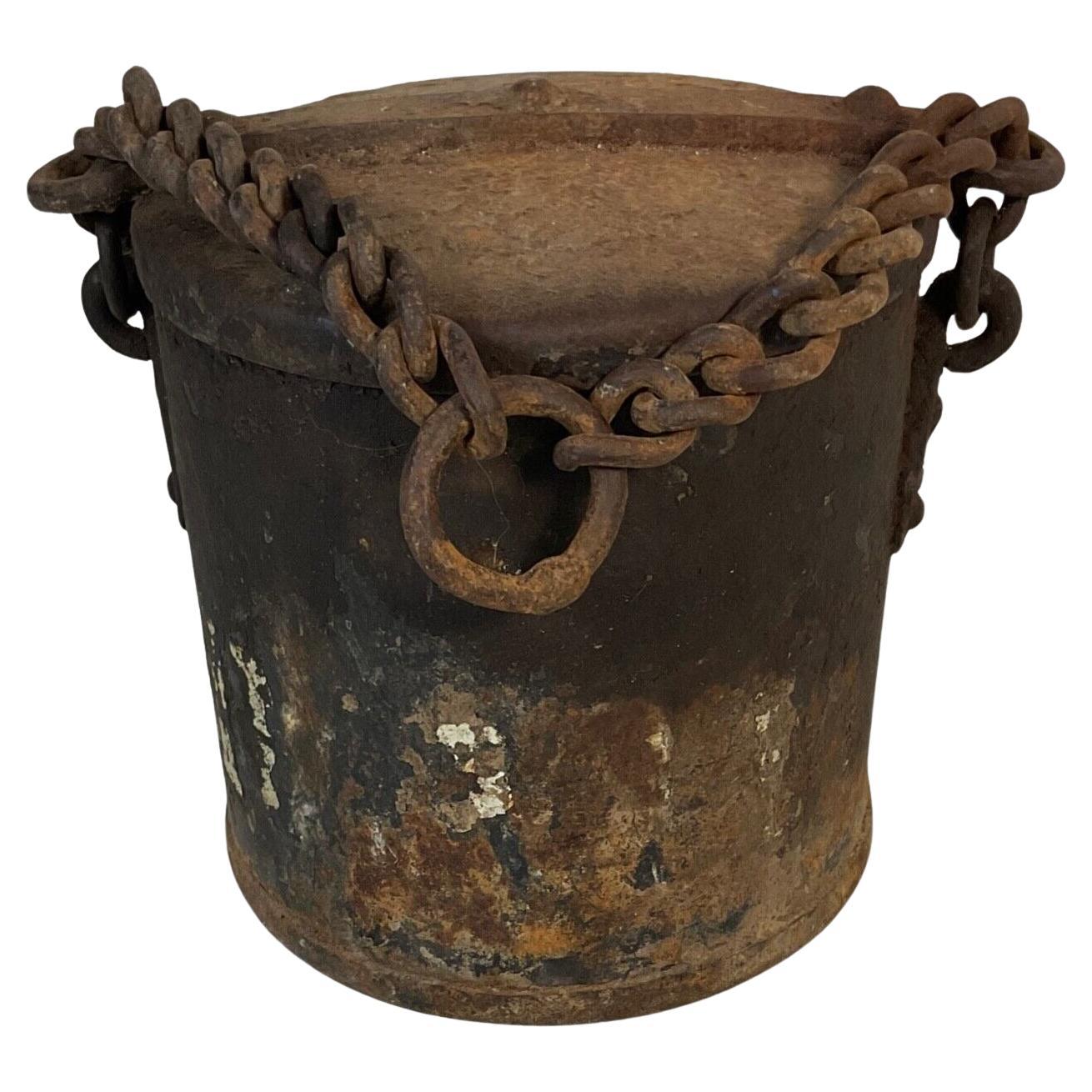 Antique French Cast Iron Grease Pot, Early 19th Century - 2Y600 For Sale