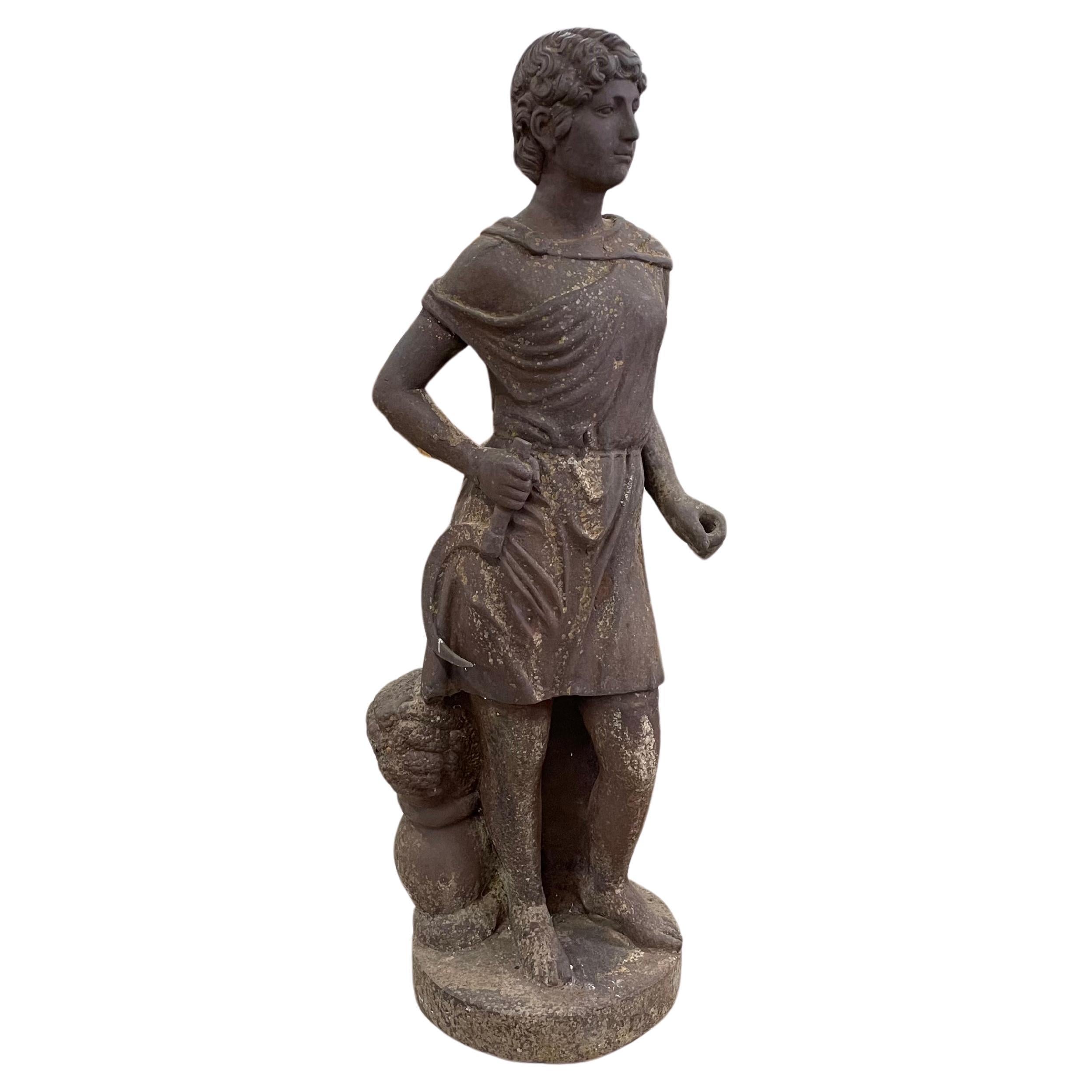 Antique French Cast Iron Greek Goddess Demeter 