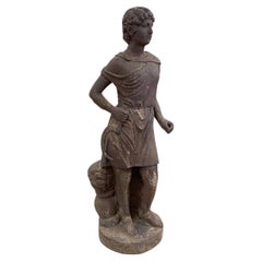 Antique French Cast Iron Greek Goddess Demeter 