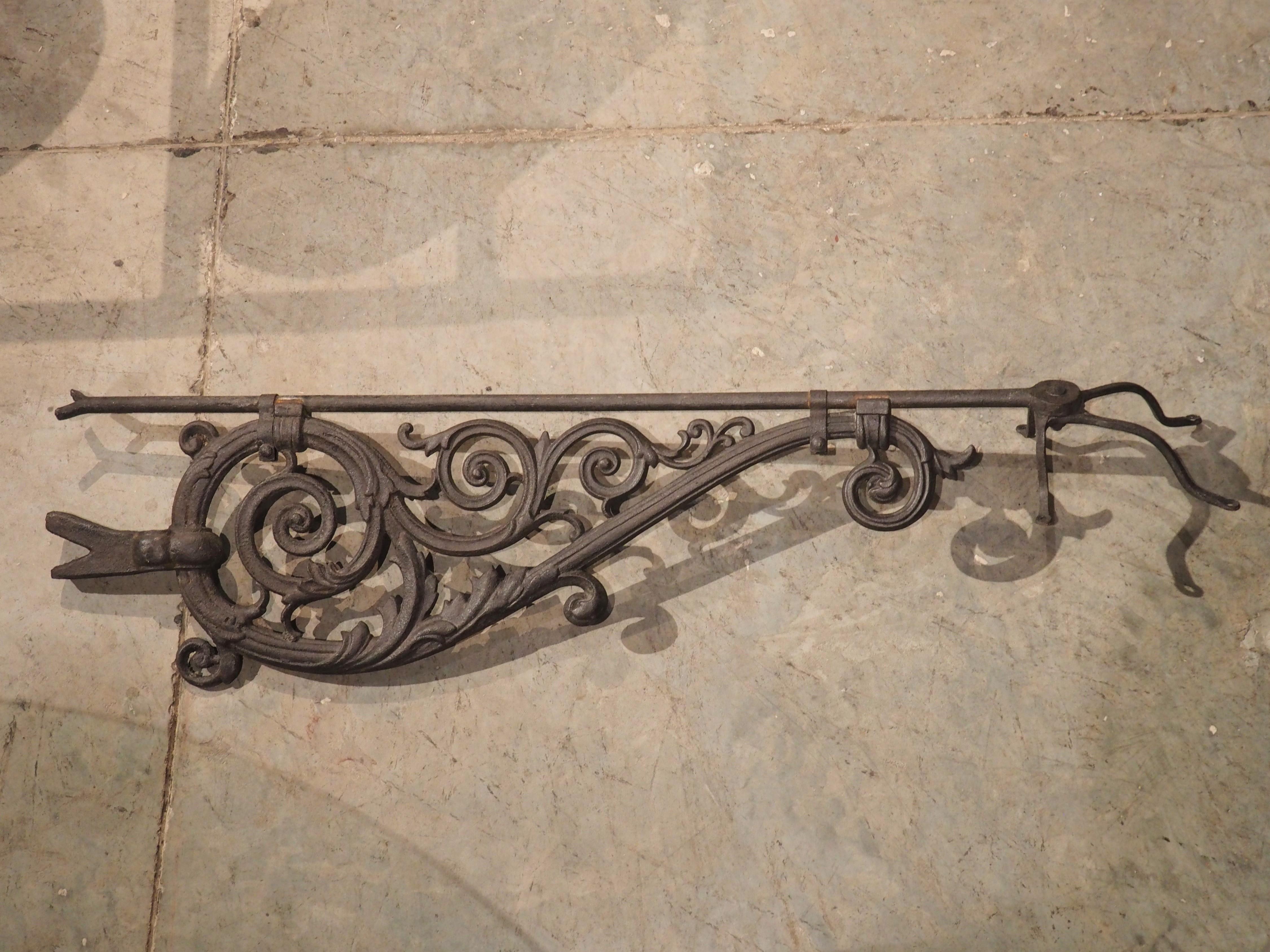 Porte-lanterne ancien en fonte française, Circa 1900 3