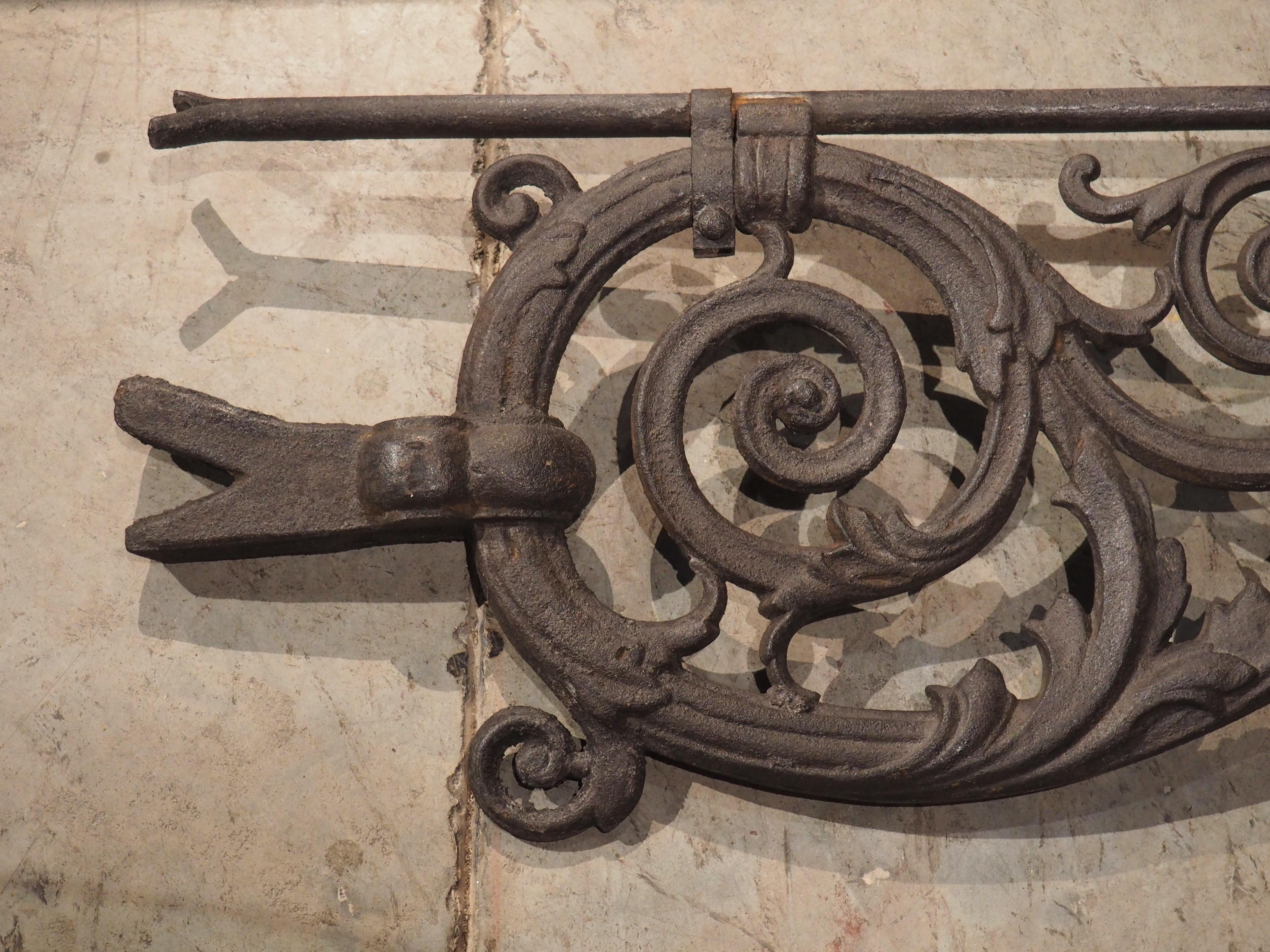 Porte-lanterne ancien en fonte française, Circa 1900 4