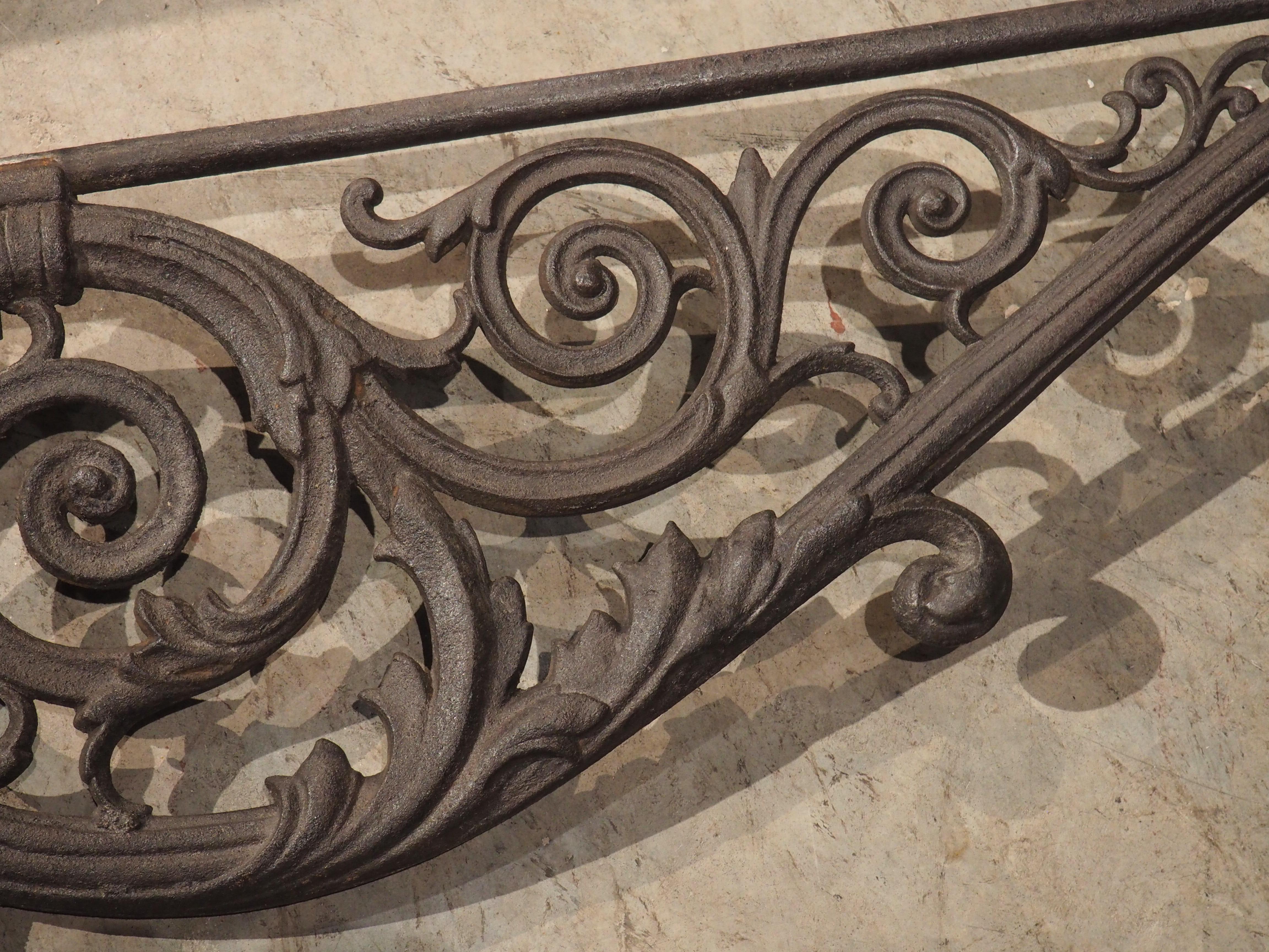 Porte-lanterne ancien en fonte française, Circa 1900 5