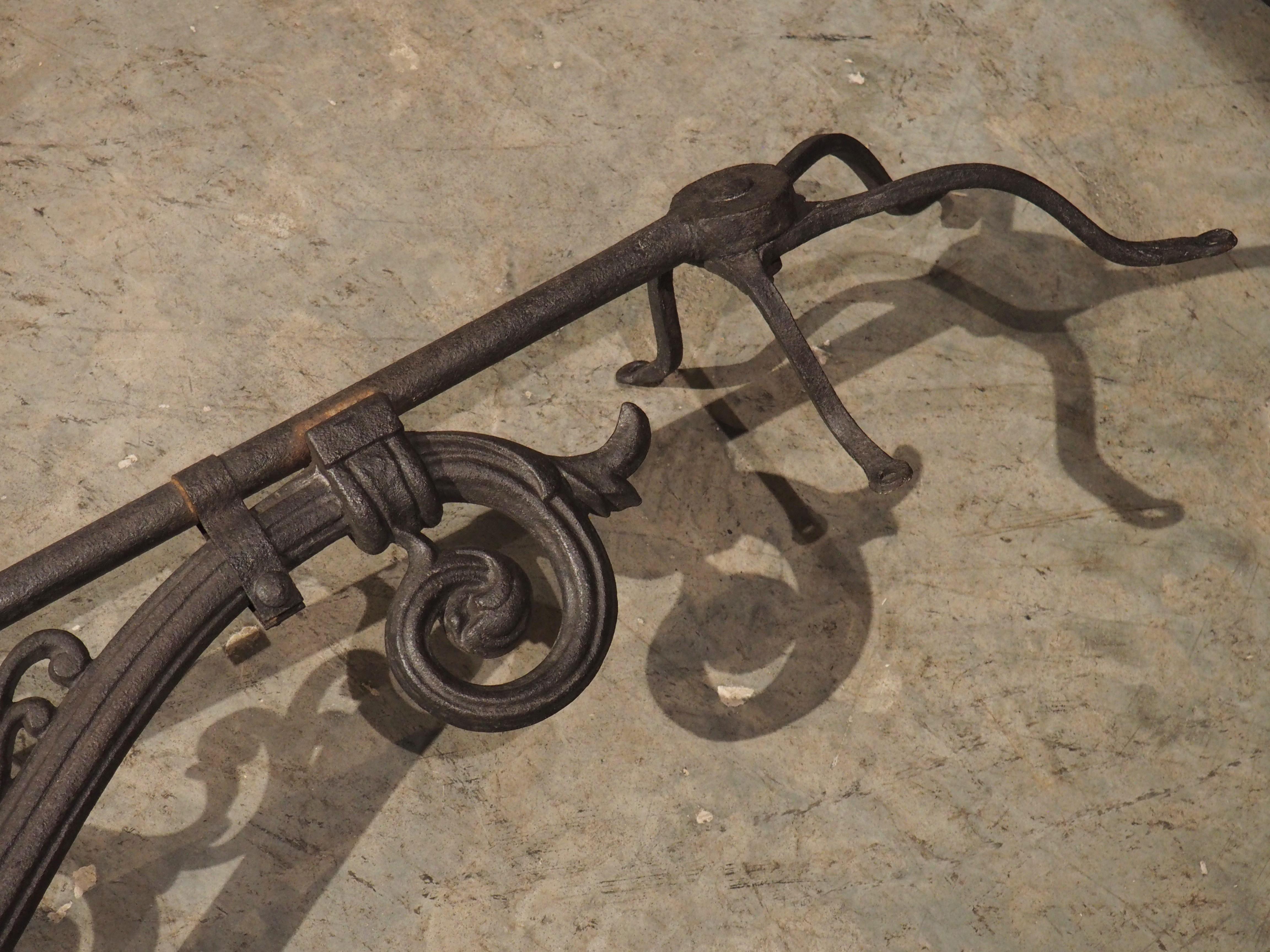 Porte-lanterne ancien en fonte française, Circa 1900 6
