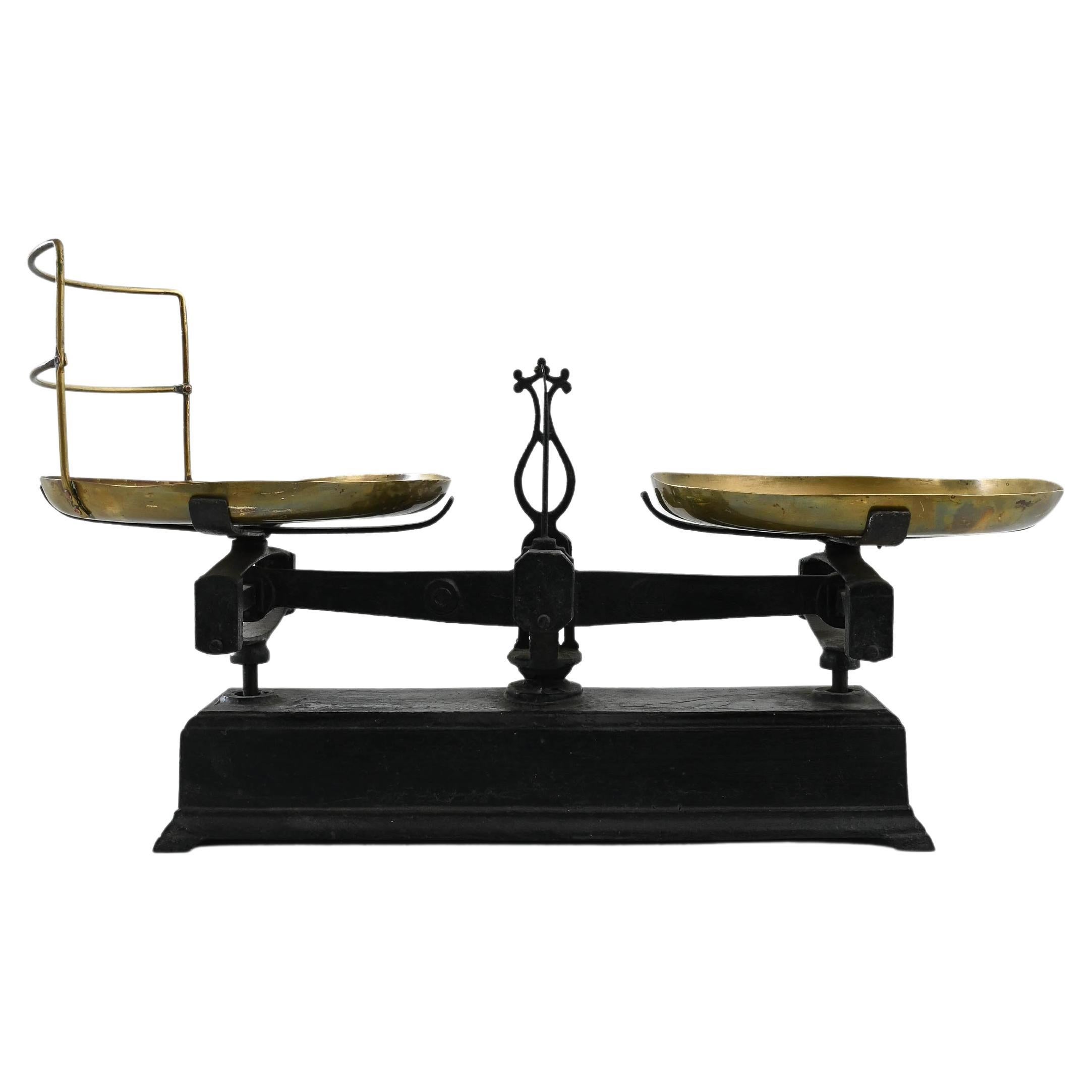 Antique French Cast Iron Scale at 1stDibs vintage cast iron scale