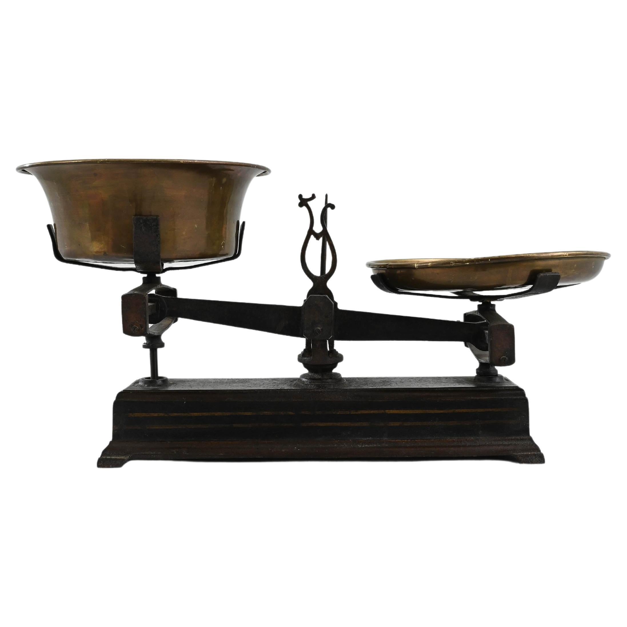 Antique French Cast Iron Scale