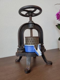 Antique French Cast Iron Screw Press
