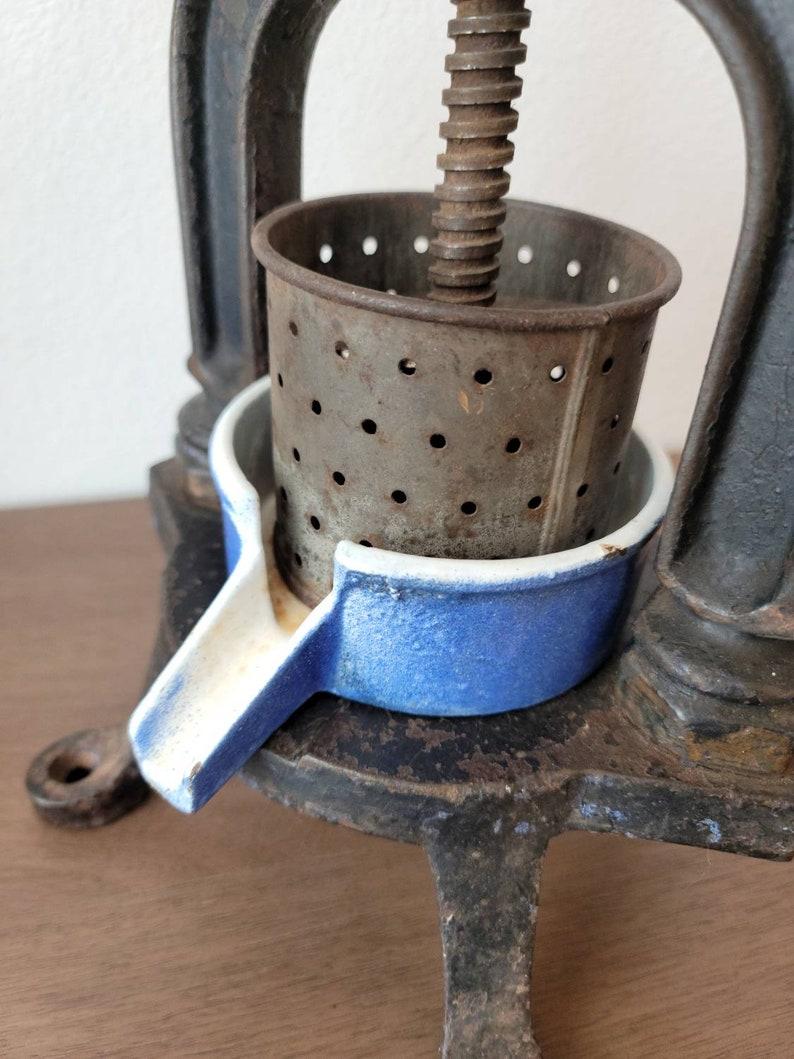 20th Century Antique French Cast Iron Screw Press