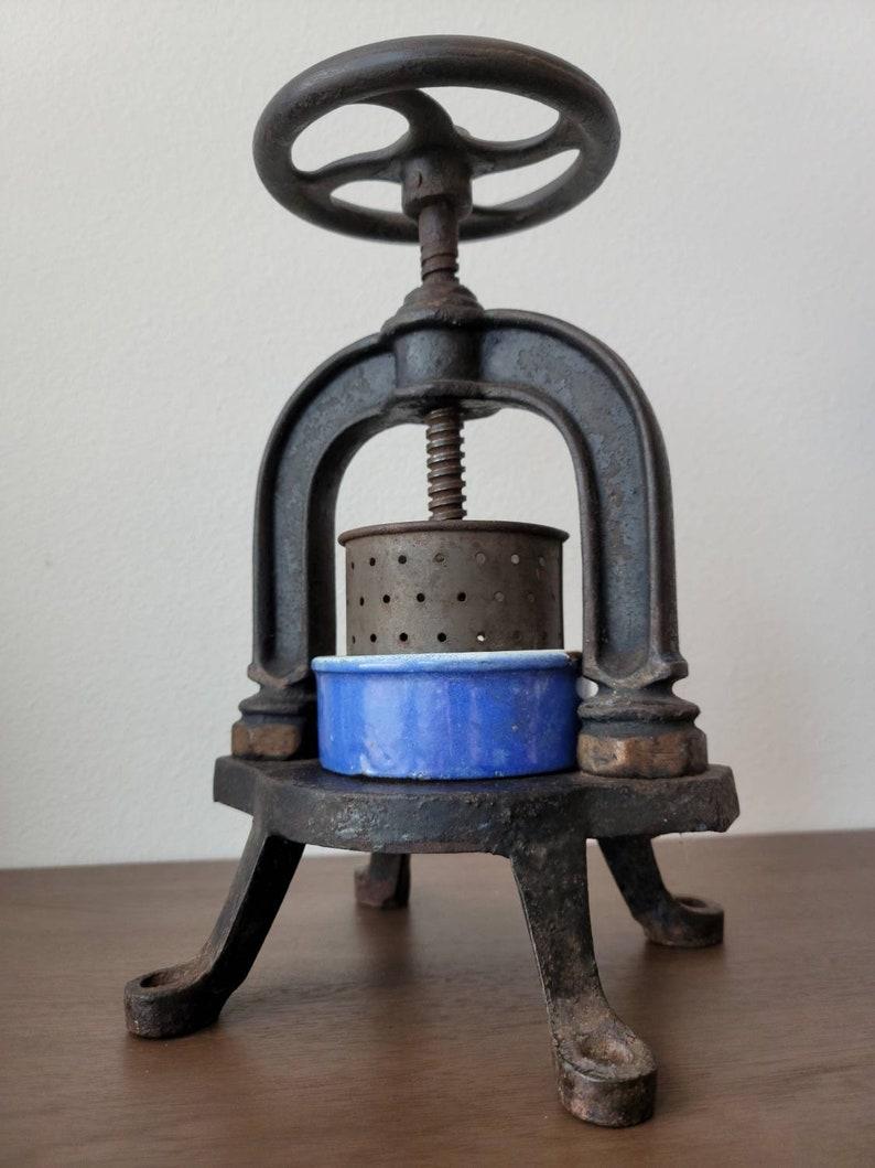 Antique French Cast Iron Screw Press 1